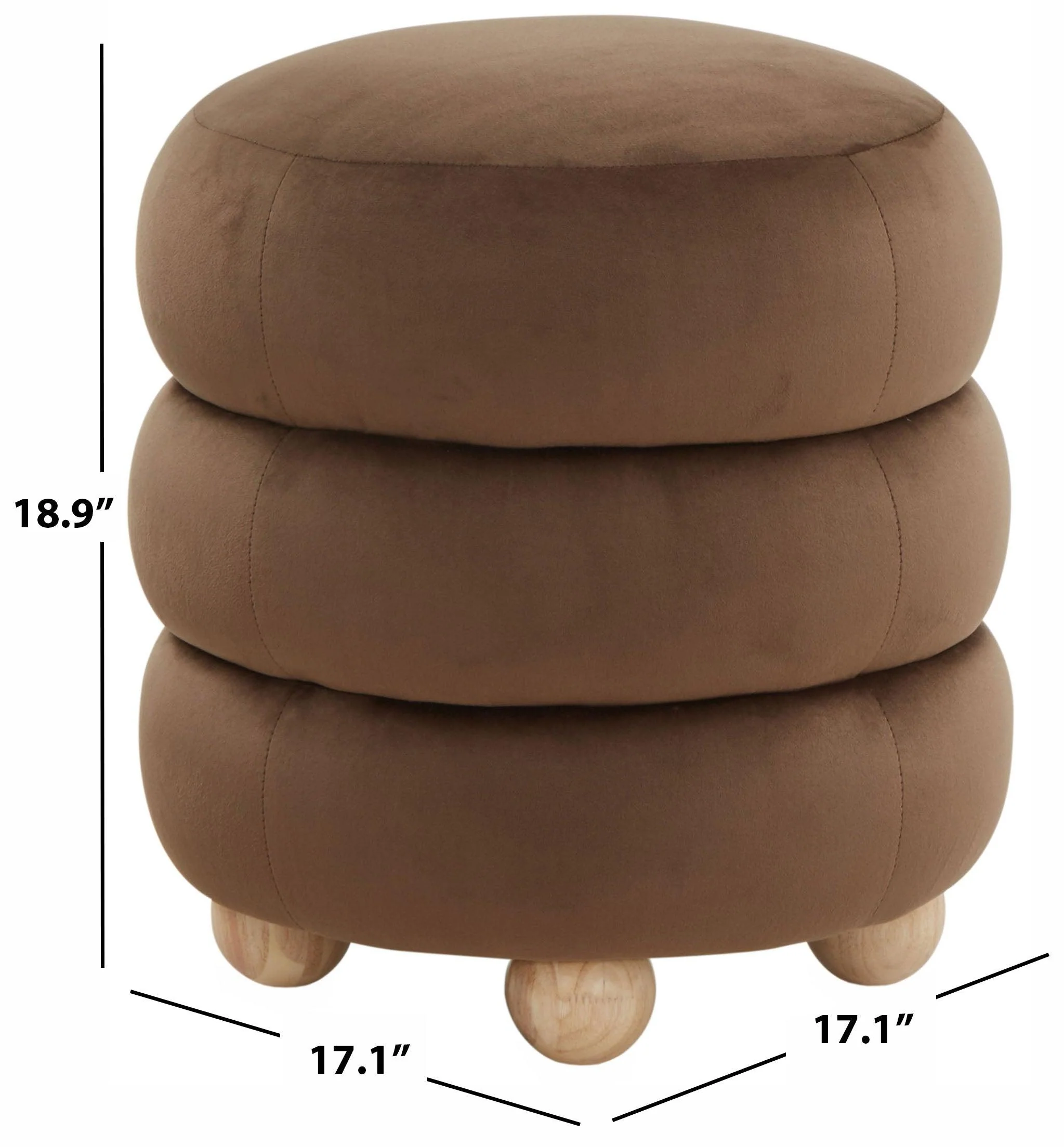 CECELIA ROUND OTTOMAN - Frankwebs