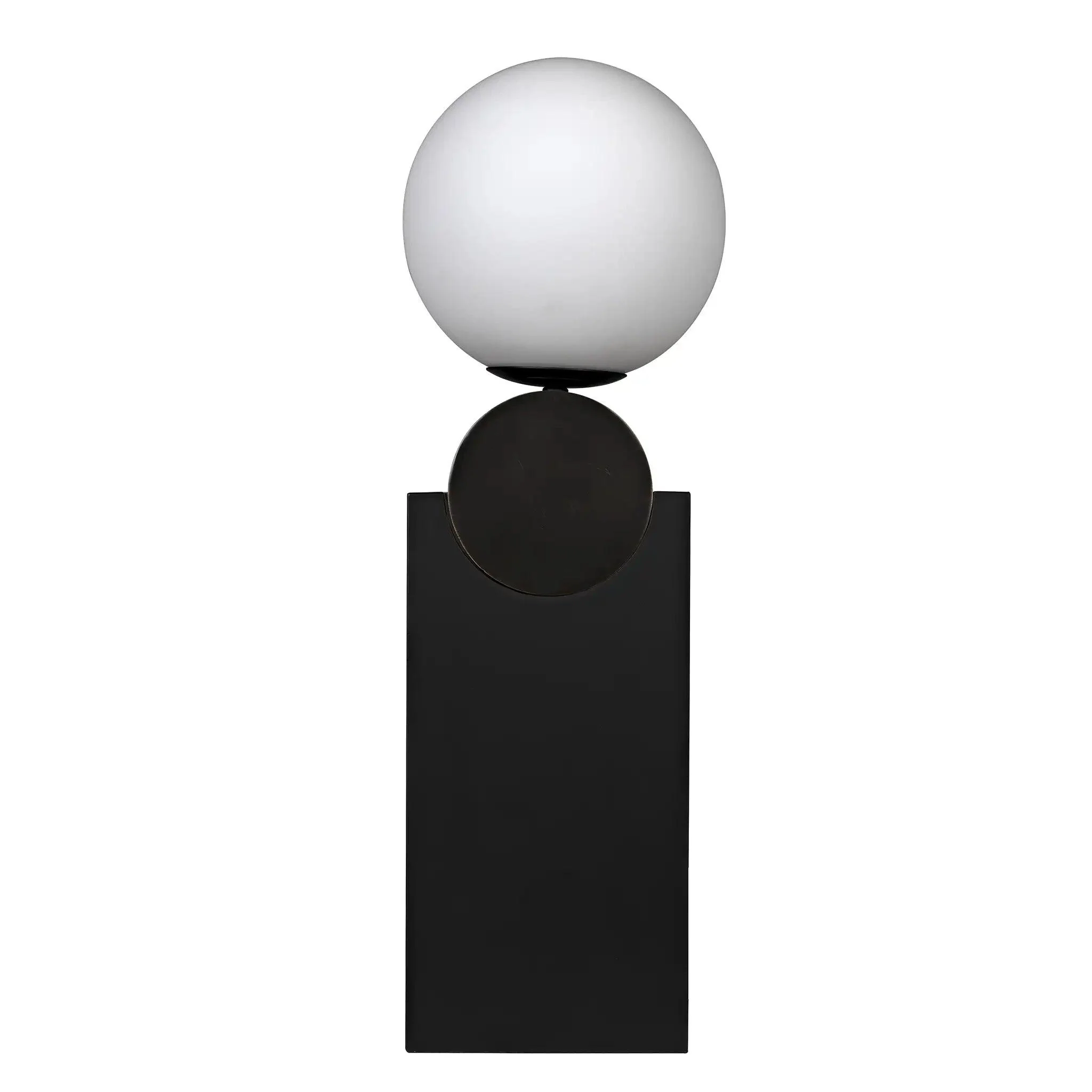 Kate Table Lamp, Black Metal with Antique Brass Accent - Frankwebs