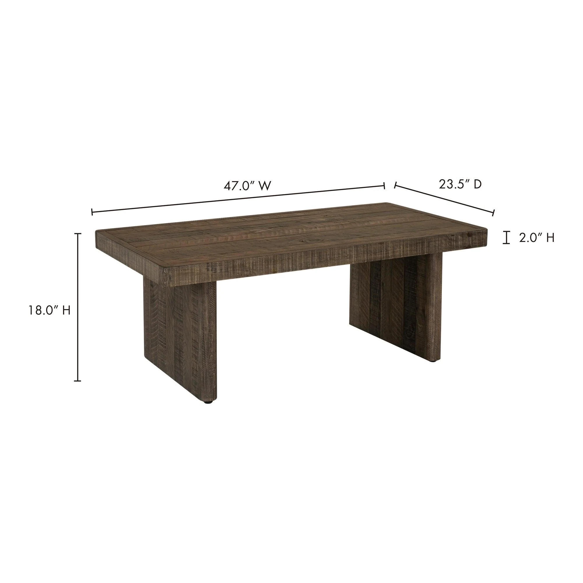 Monterey Coffee Table Aged Brown - Frankwebs