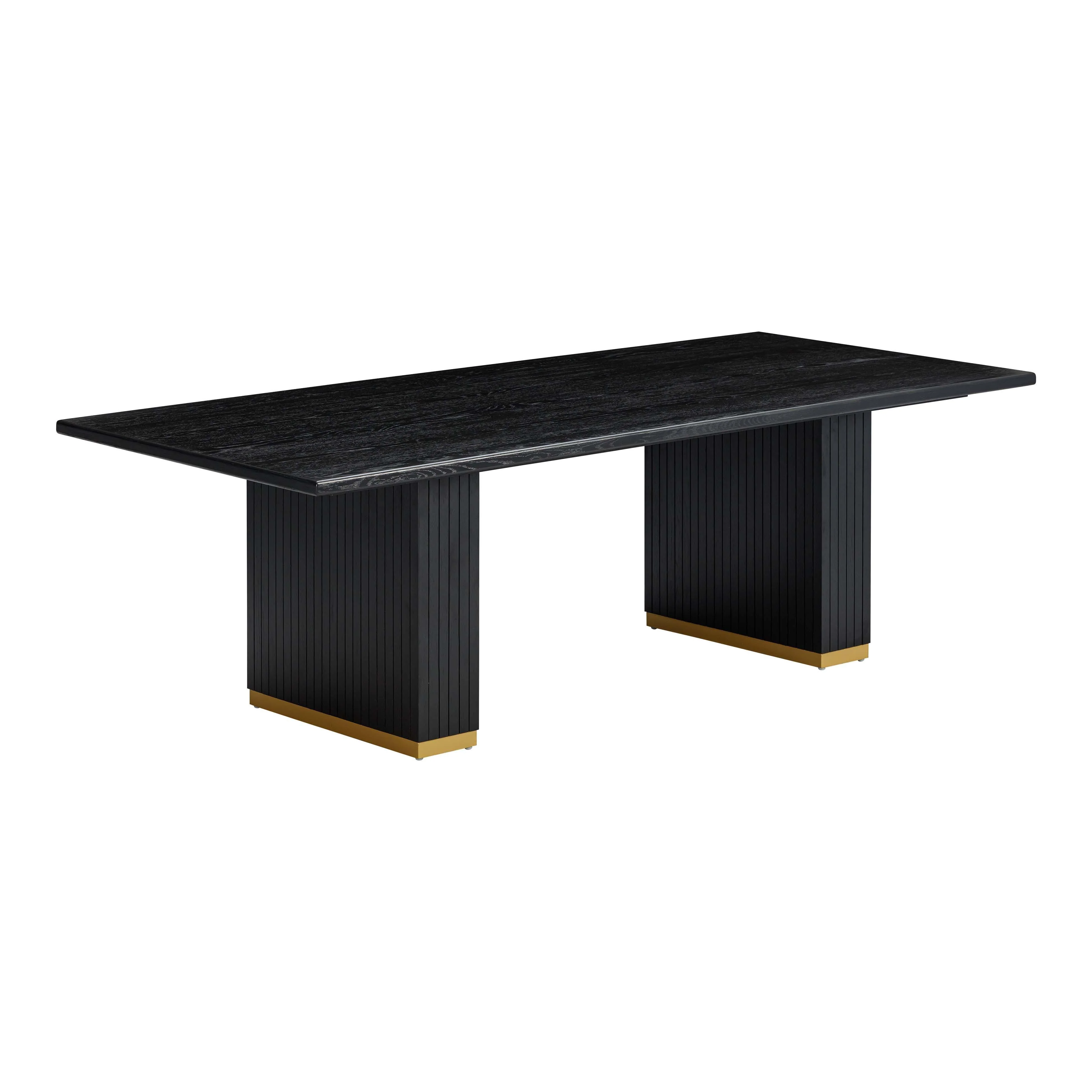 Chelsea Black Oak Rectangular Dining Table - Frankwebs