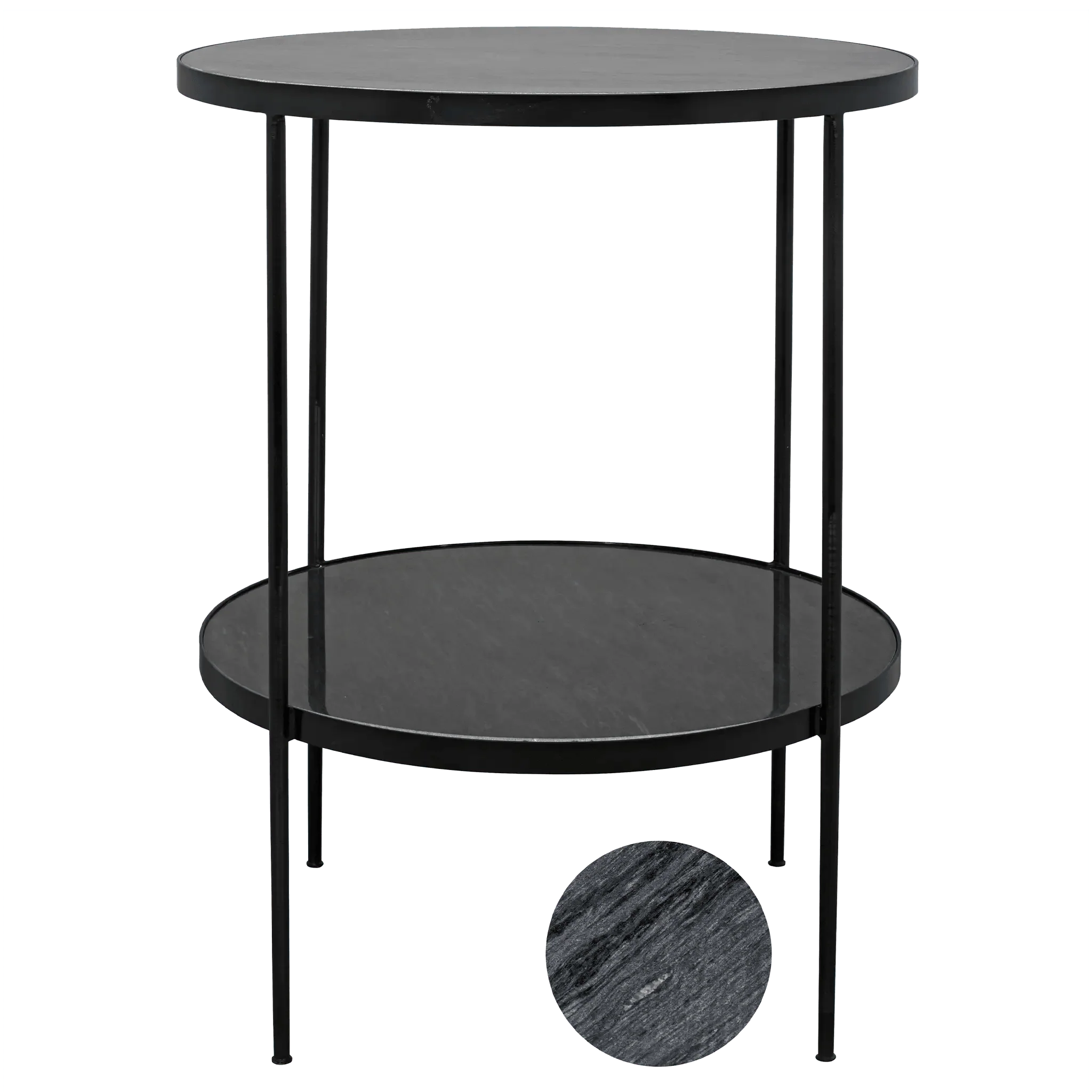 Rivoli Side Table - Matte Black Base - Frankwebs