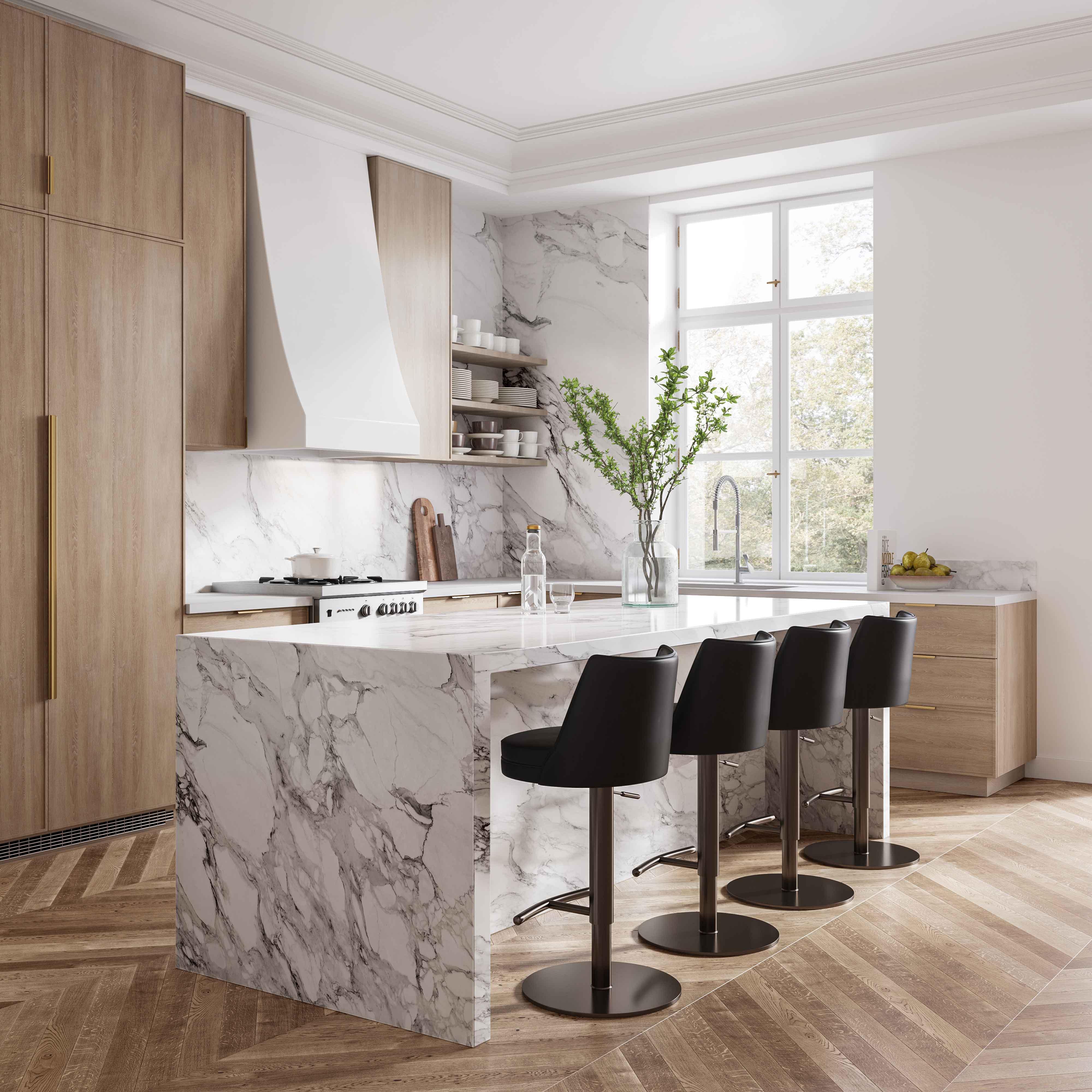 Gala Black Vegan Leather on Adjustable Stool - Frankwebs