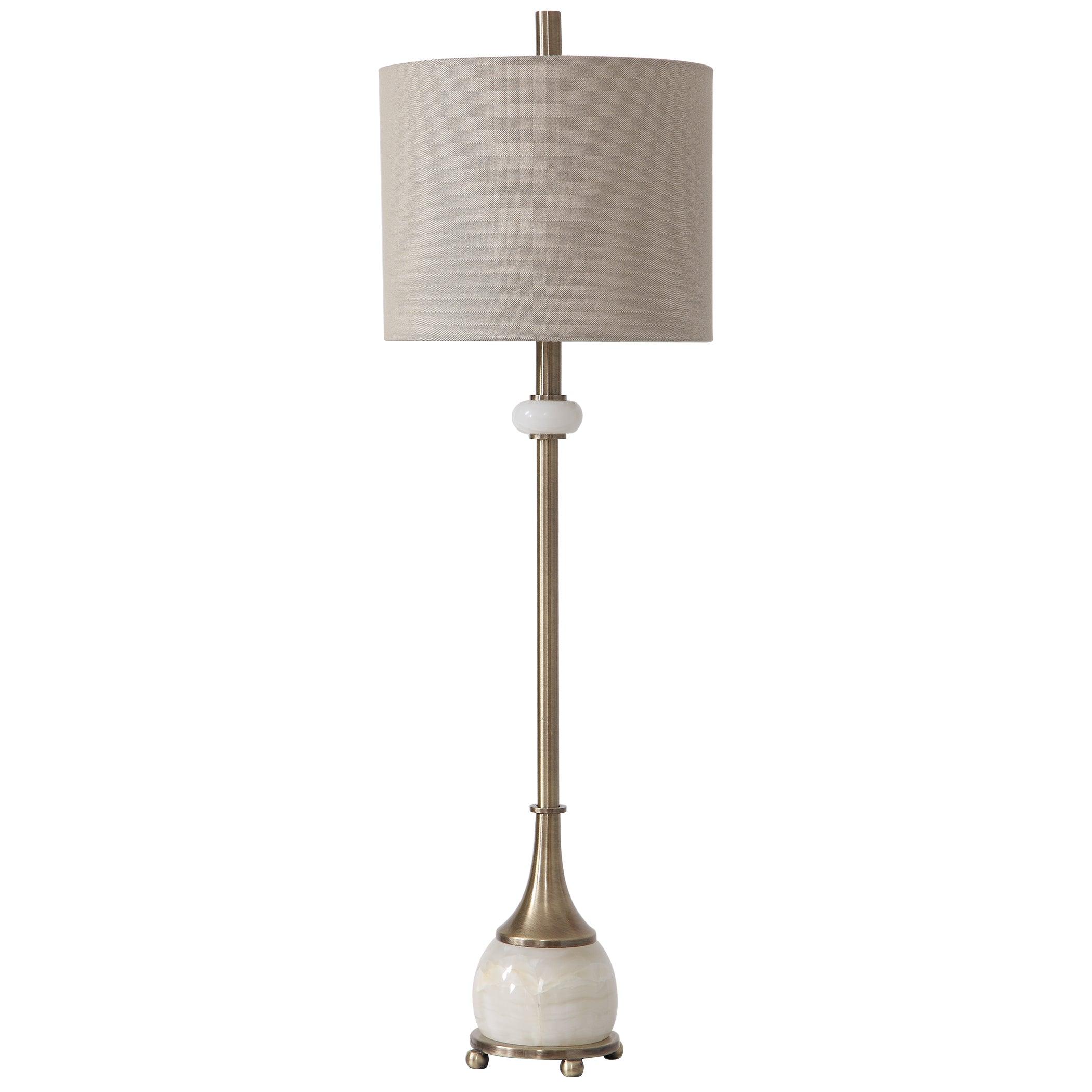 Natania Plated Brass Buffet Lamp - Frankwebs