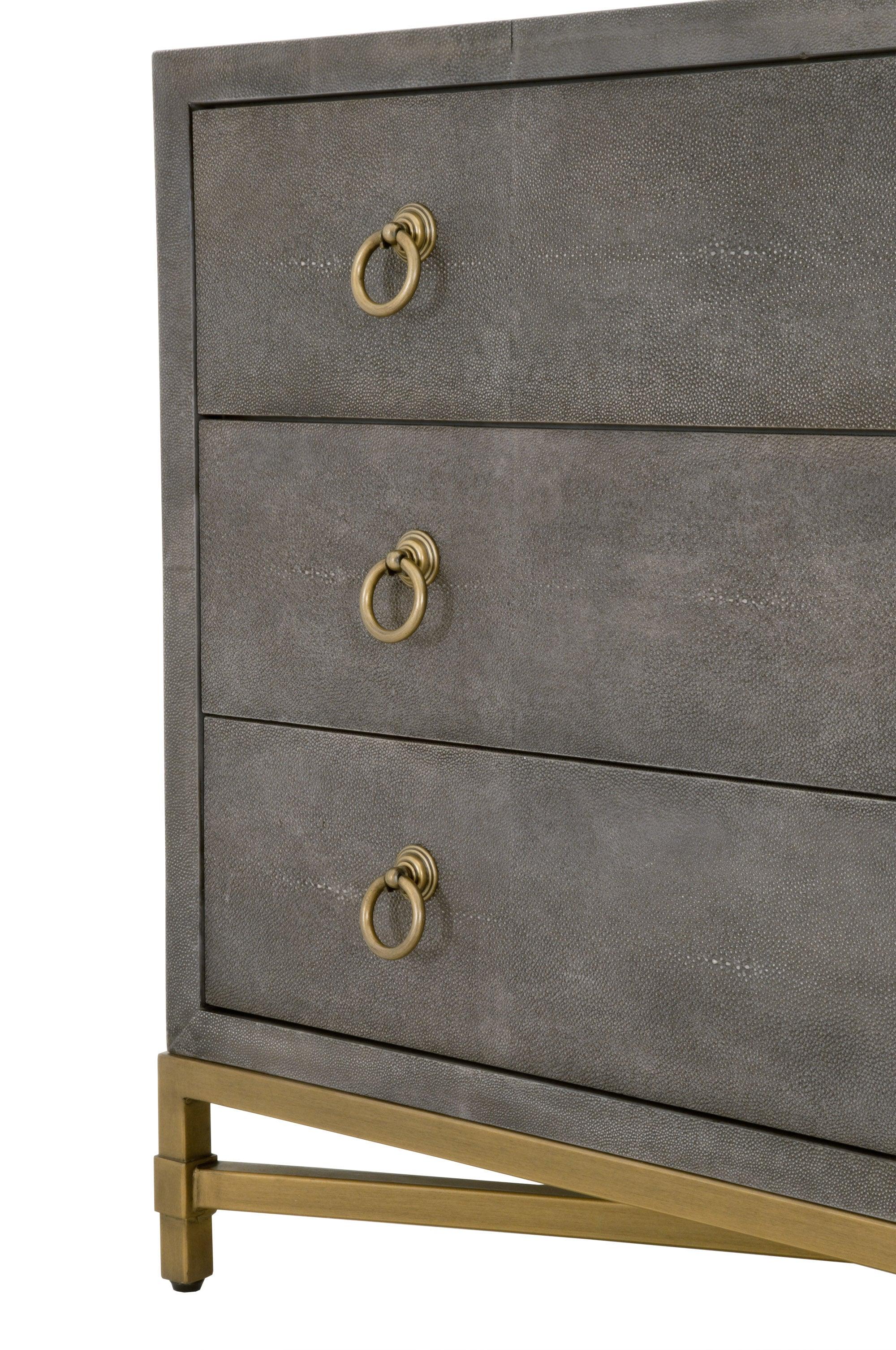 Strand Shagreen 3-Drawer Nightstand - Frankwebs