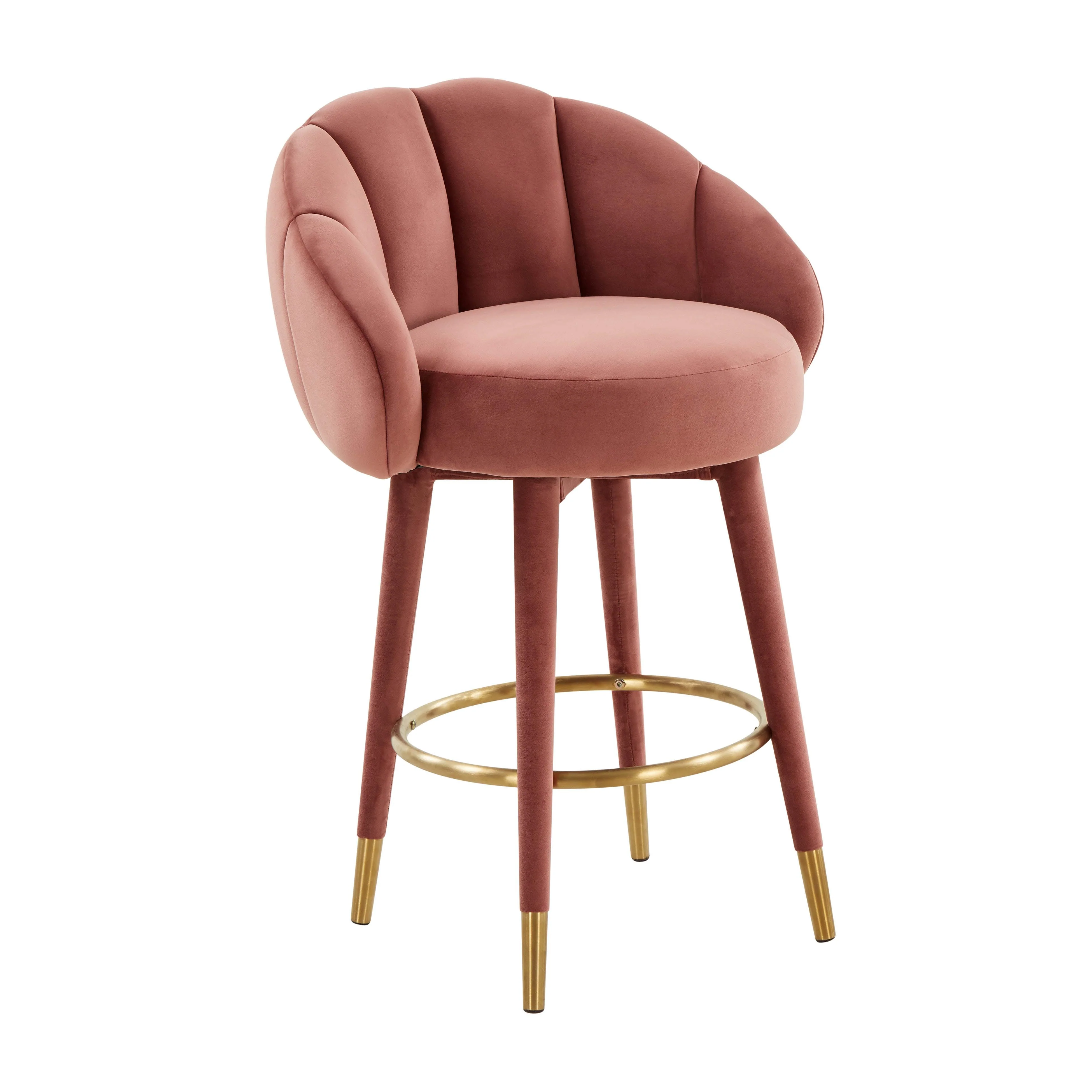 Myla Salmon Swivel Counter Stool - Frankwebs
