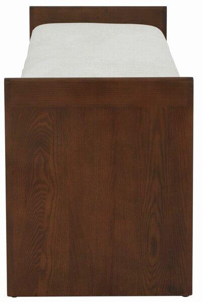 BLANCHETTE VELVET CUSHIONED WOOD BENCH - Frankwebs