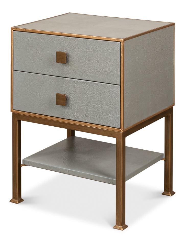 Gillian Two Drawer Nightstand - Storm Gry - Frankwebs