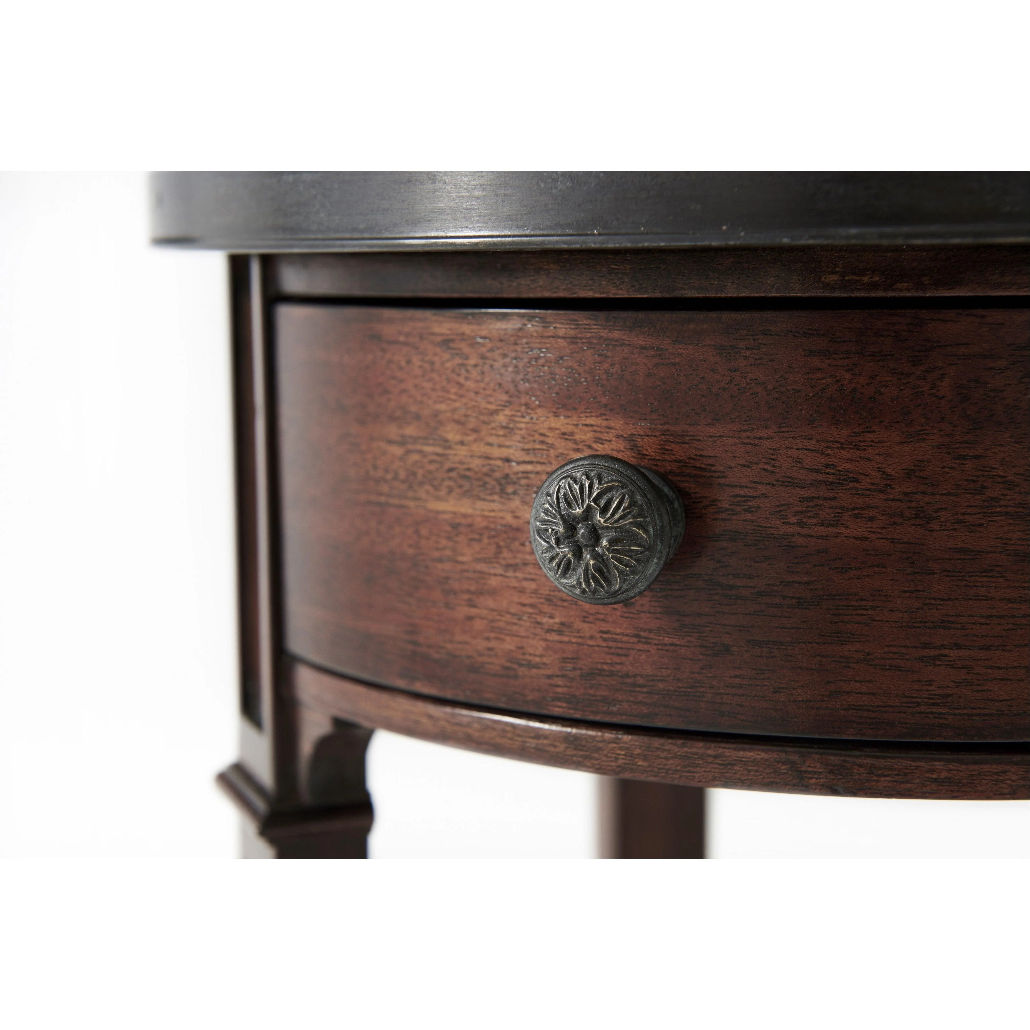 Walnut Circle Accent Table - Frankwebs