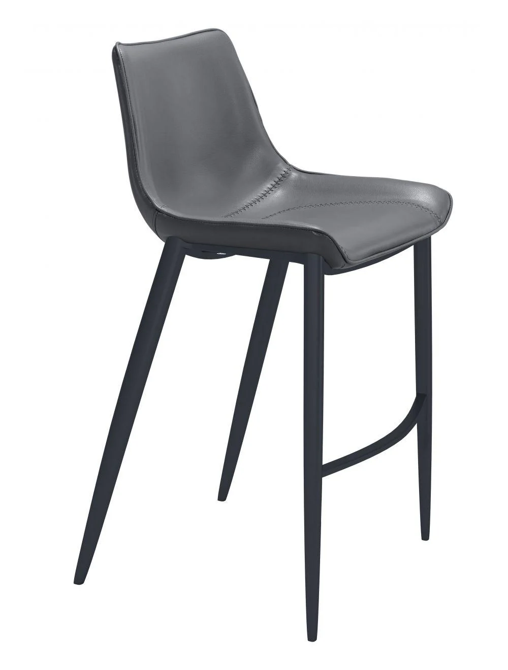 Magnus Bar Chair (Set of 2) Dark Gray & Black - Frankwebs