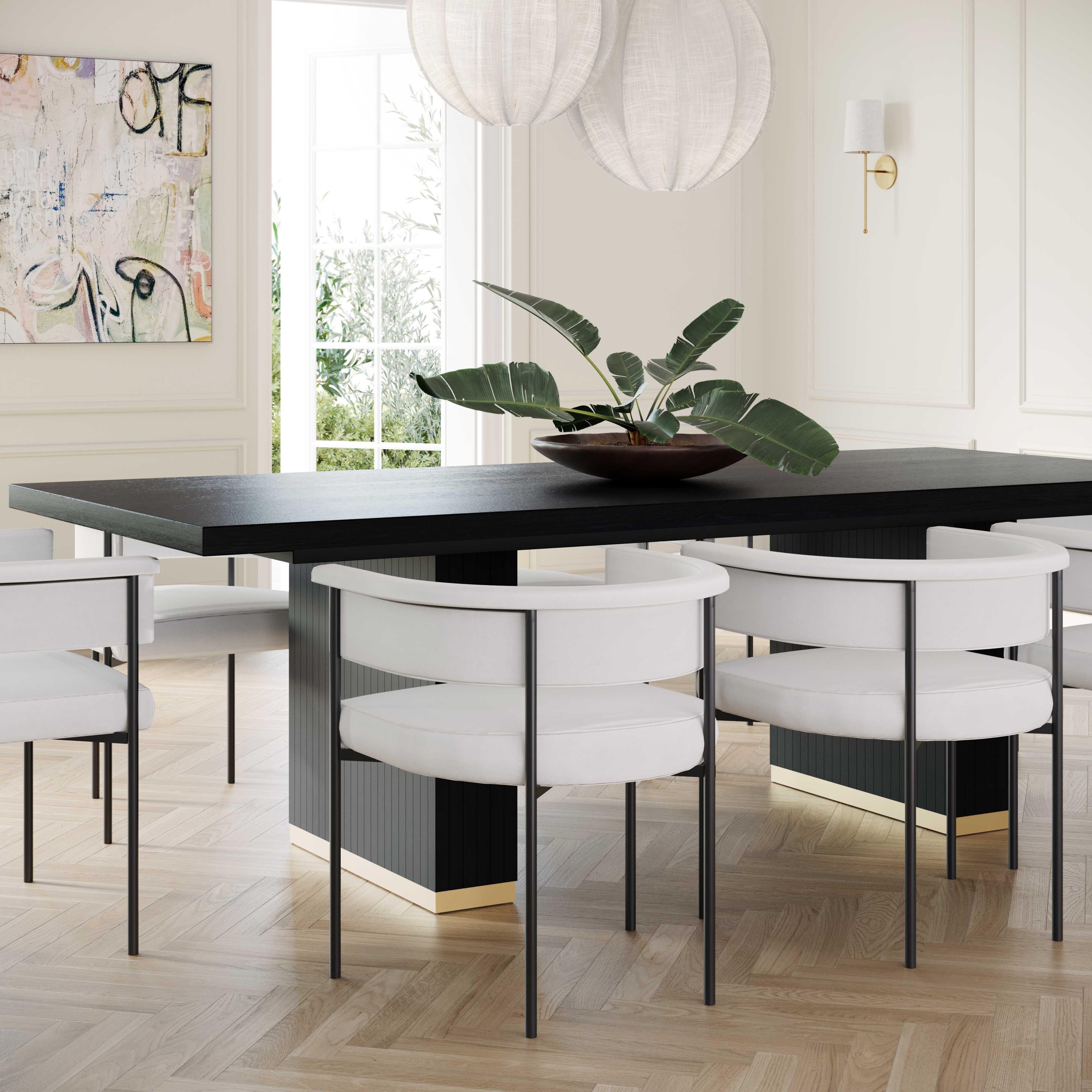 Chelsea Black Oak Rectangular Dining Table - Frankwebs