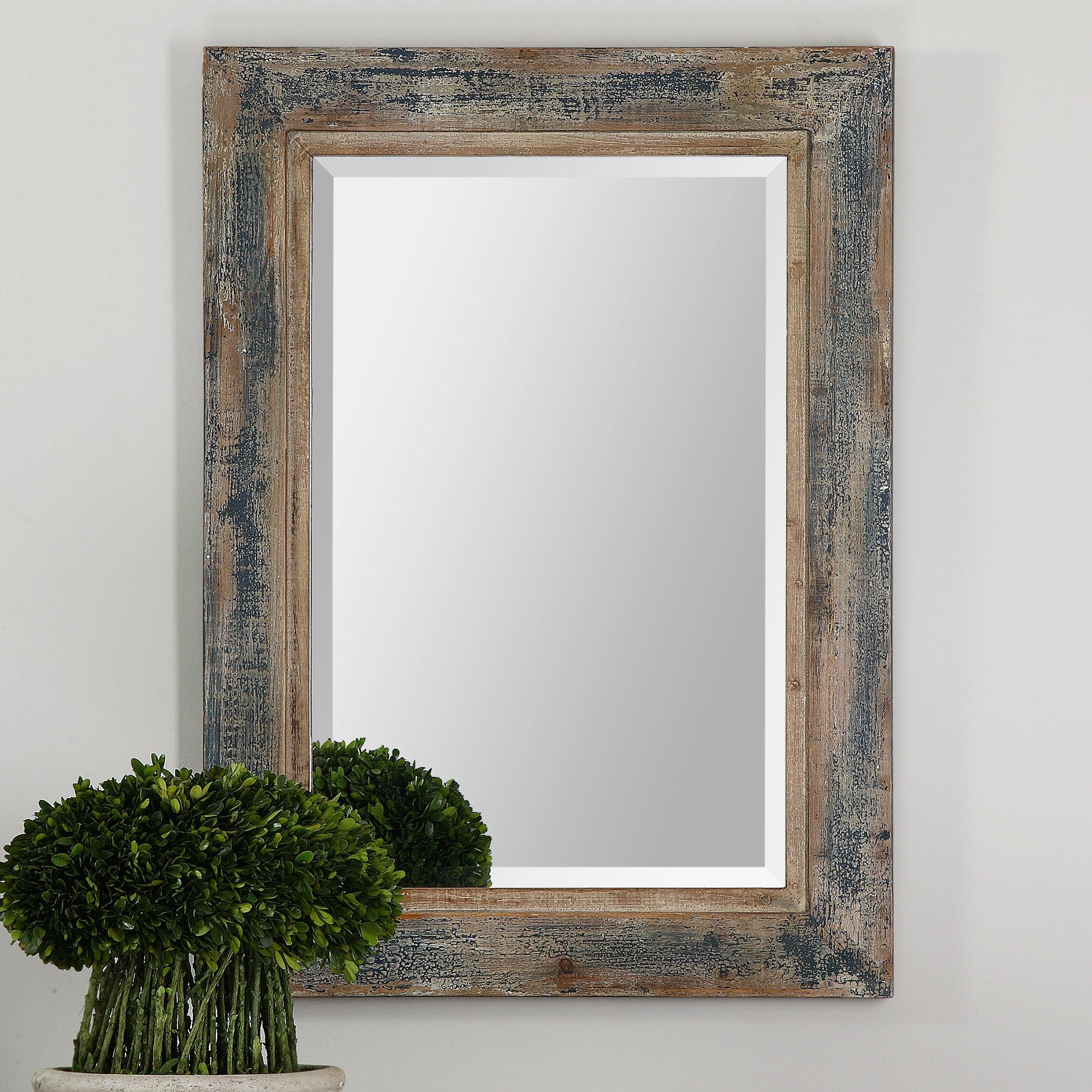 BOZEMAN DISTRESSED BLUE MIRROR - Frankwebs