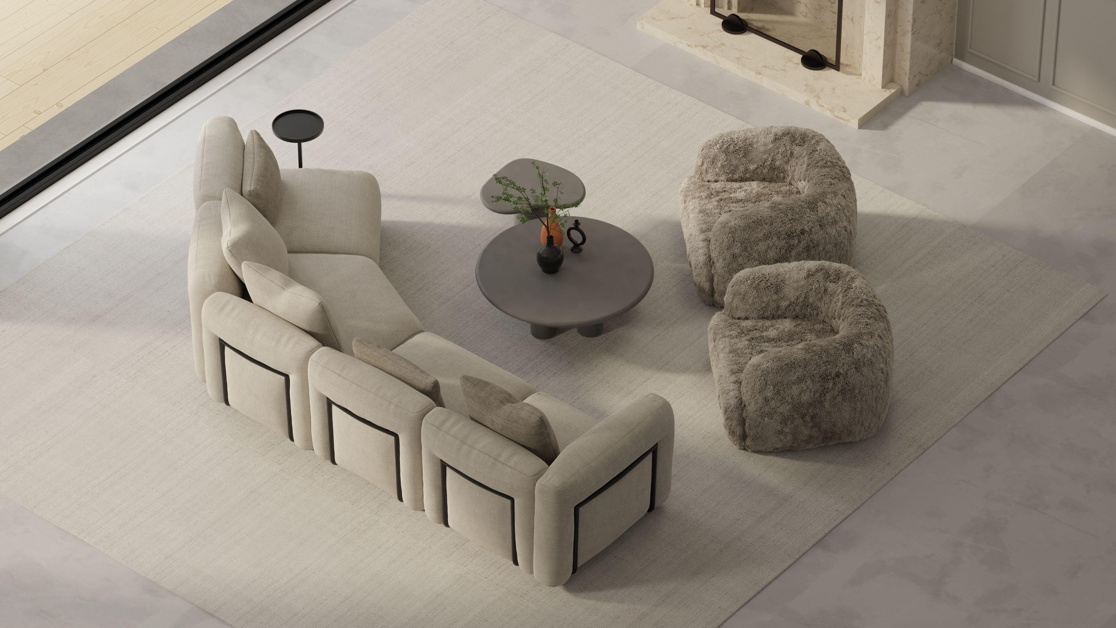 MAARTEN Sectional RAF 4 piece - Frankwebs