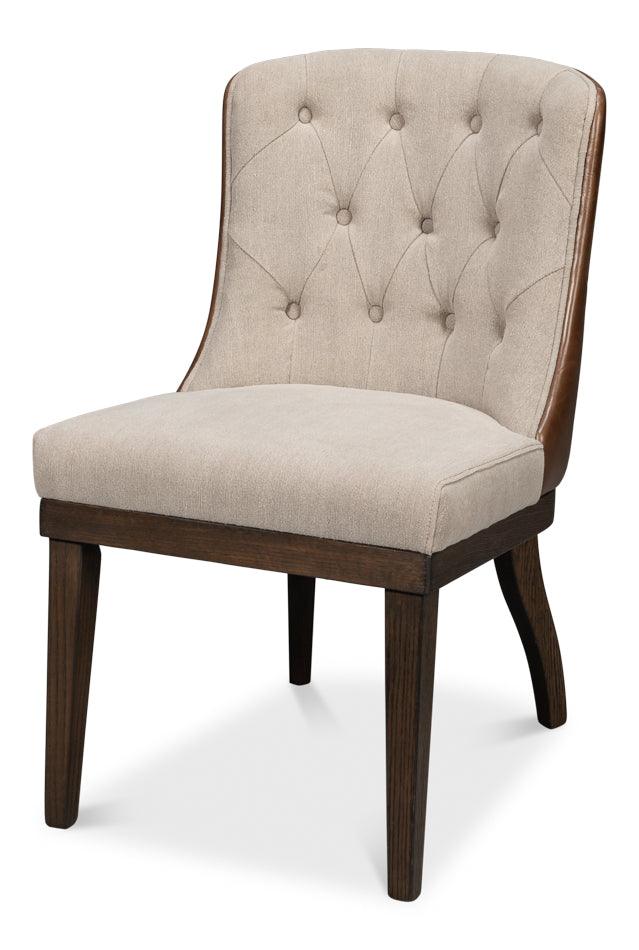Lyra Side Chair - Fabric & Leather - Frankwebs