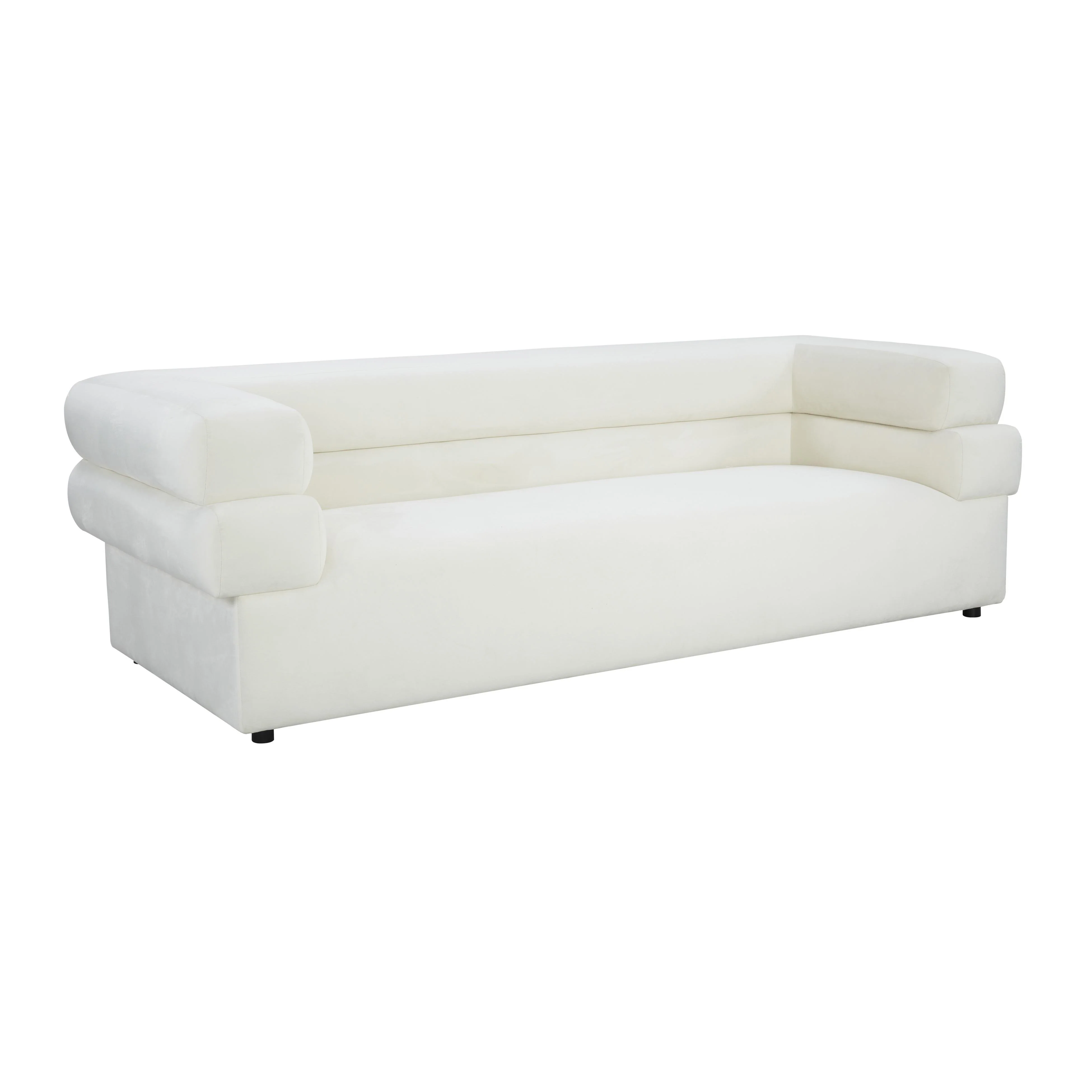 Elsa Cream Velvet Sofa - Frankwebs
