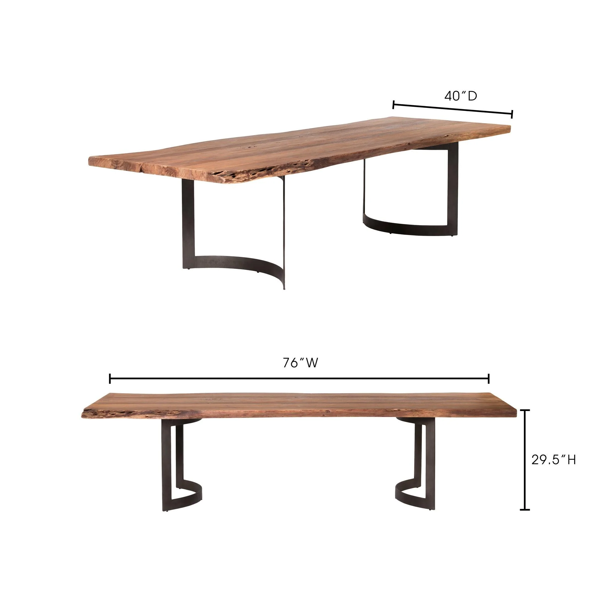 Bent Dining Table Extra Small Smoked - Frankwebs