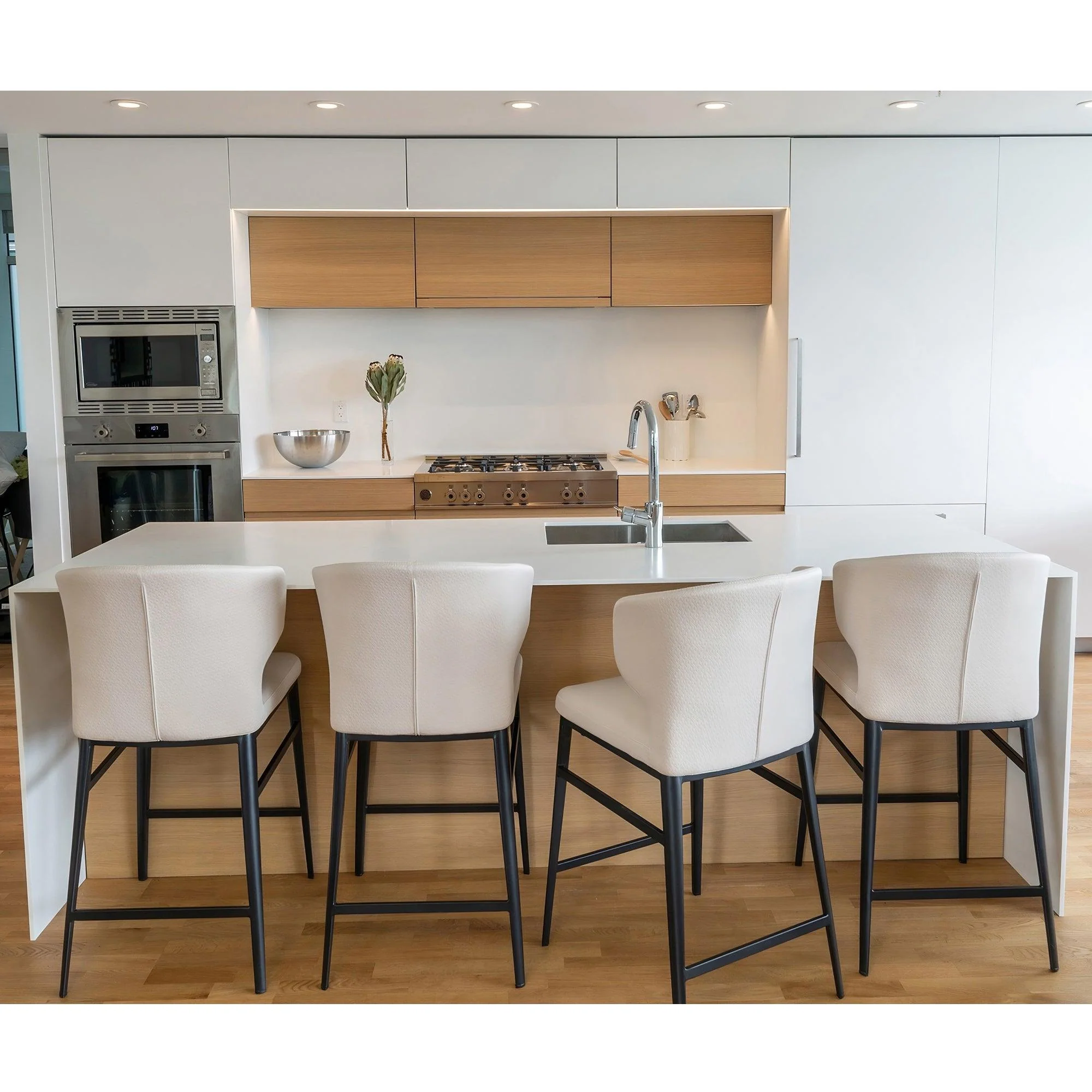 Delaney Counter Stool Beige - Frankwebs