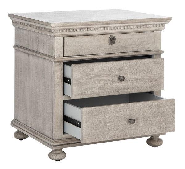 ALLISYN 3 DRAWER WOOD NIGHTSTAND - Frankwebs