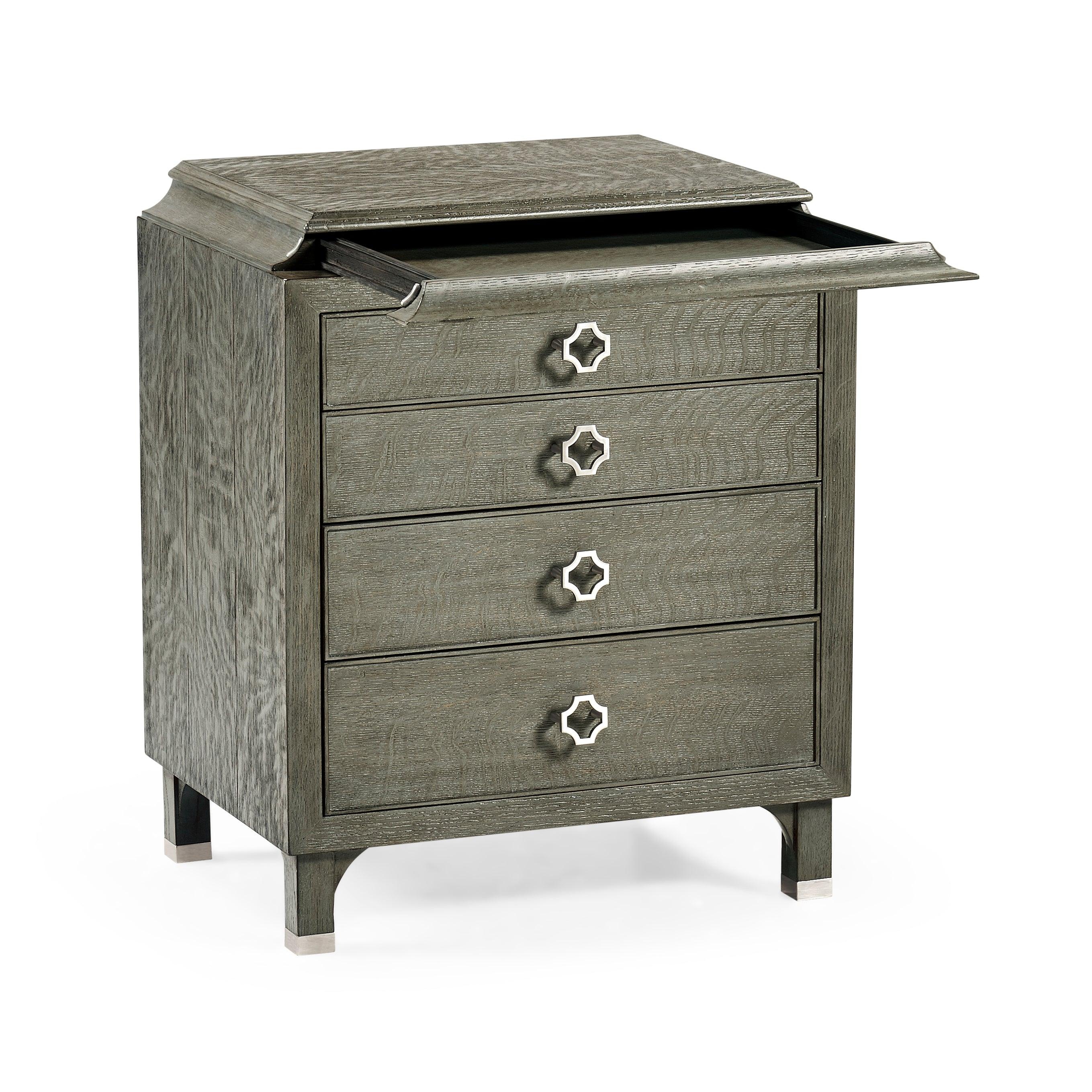 Modern Accents Small Pewter Oak Chest of Drawers - Frankwebs