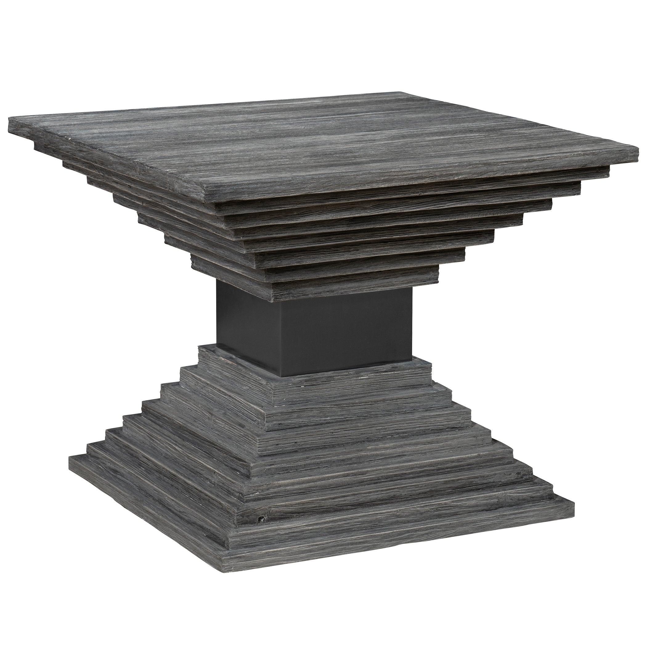 Andes Wooden Geometric Accent Table - Frankwebs