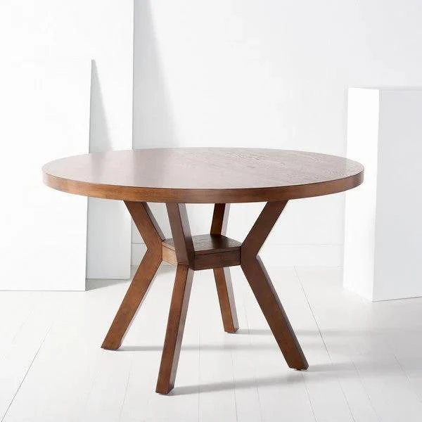 LUIS ROUND WOOD DINING TABLE - Frankwebs
