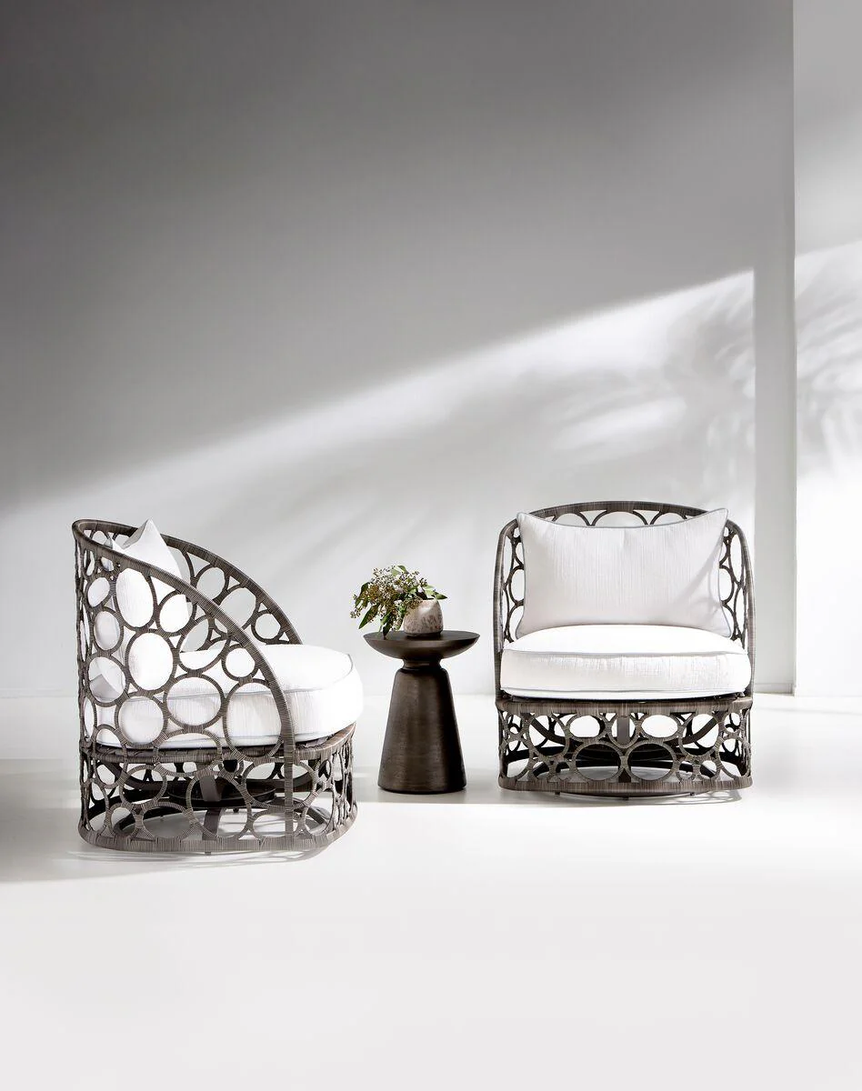 BALI SWIVEL CHAIR SPLIT CANE WICKER SWIVEL CHAIR - Frankwebs