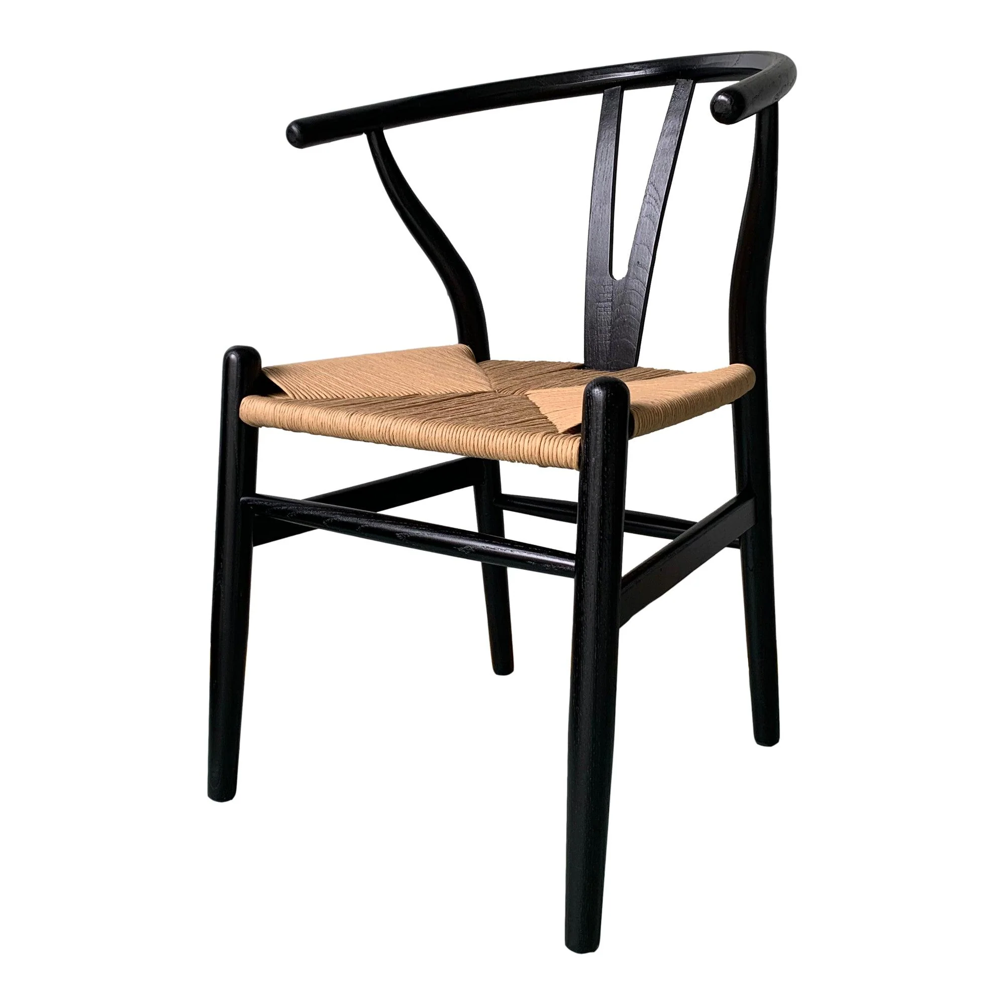 Ventana Dining Chair Black And Natural - Set Of Two - Frankwebs