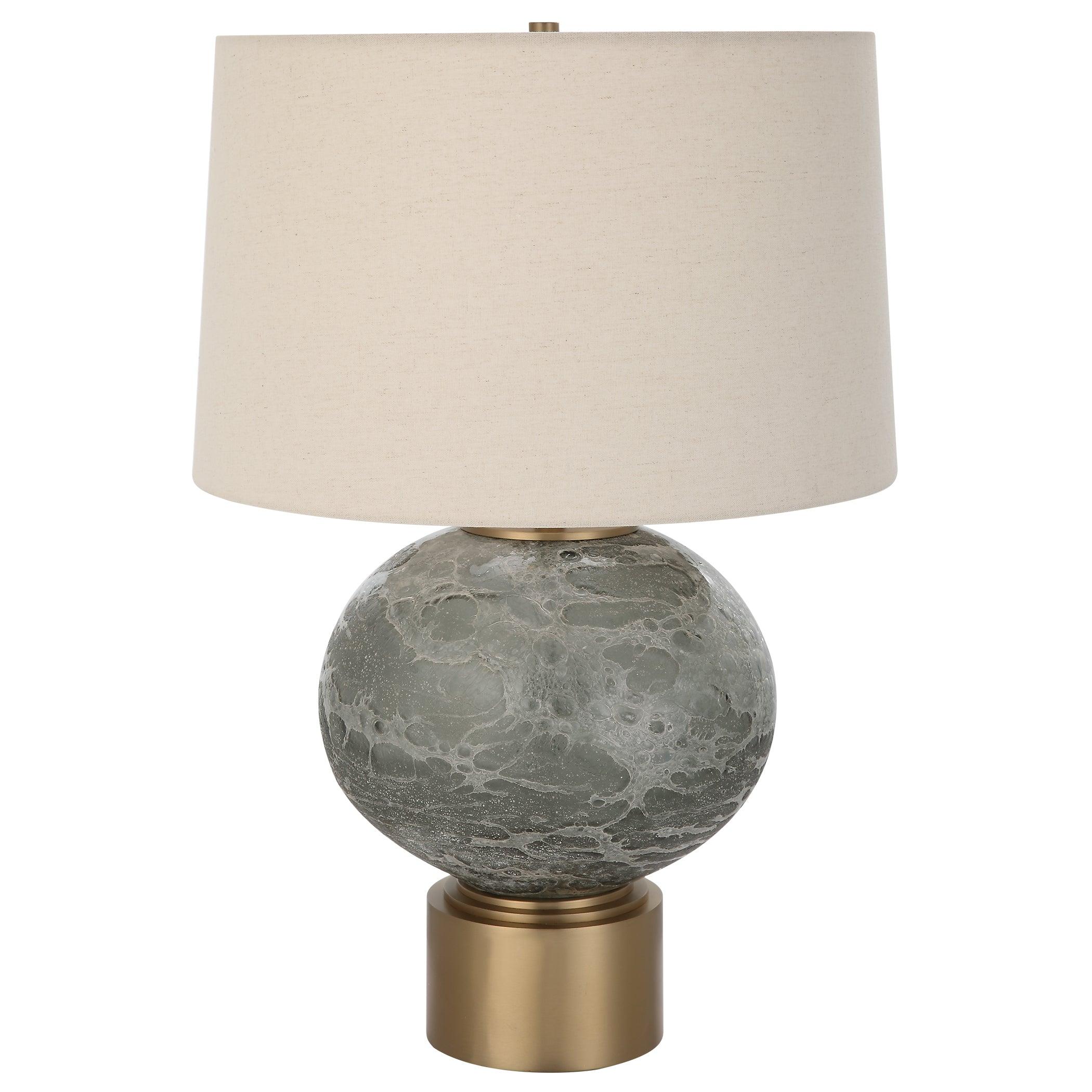 Lunia Gray Glass Table Lamp - Frankwebs