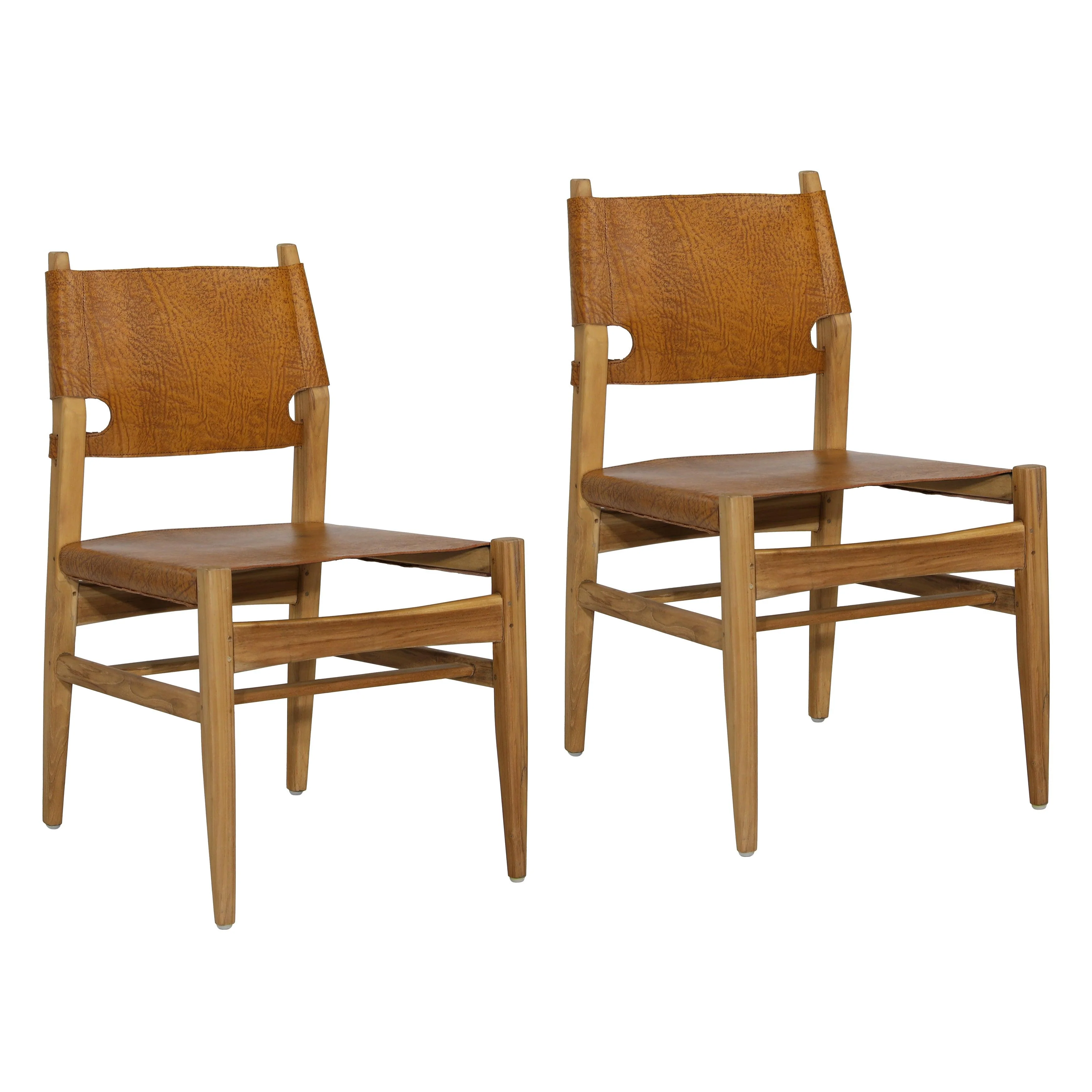 Rosanna Dining Chair Set of 2 Brown - Frankwebs