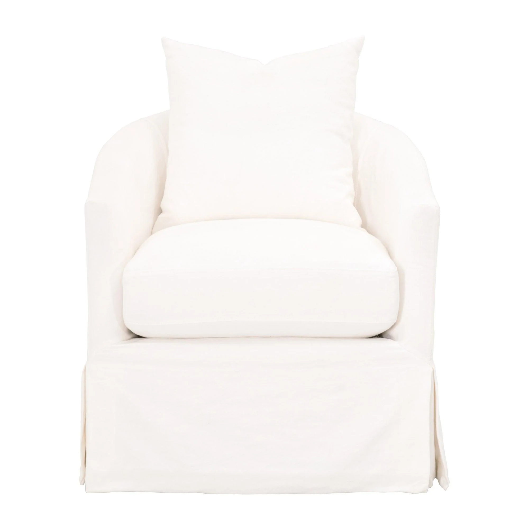 Faye Slipcover Swivel Club Chair - Frankwebs