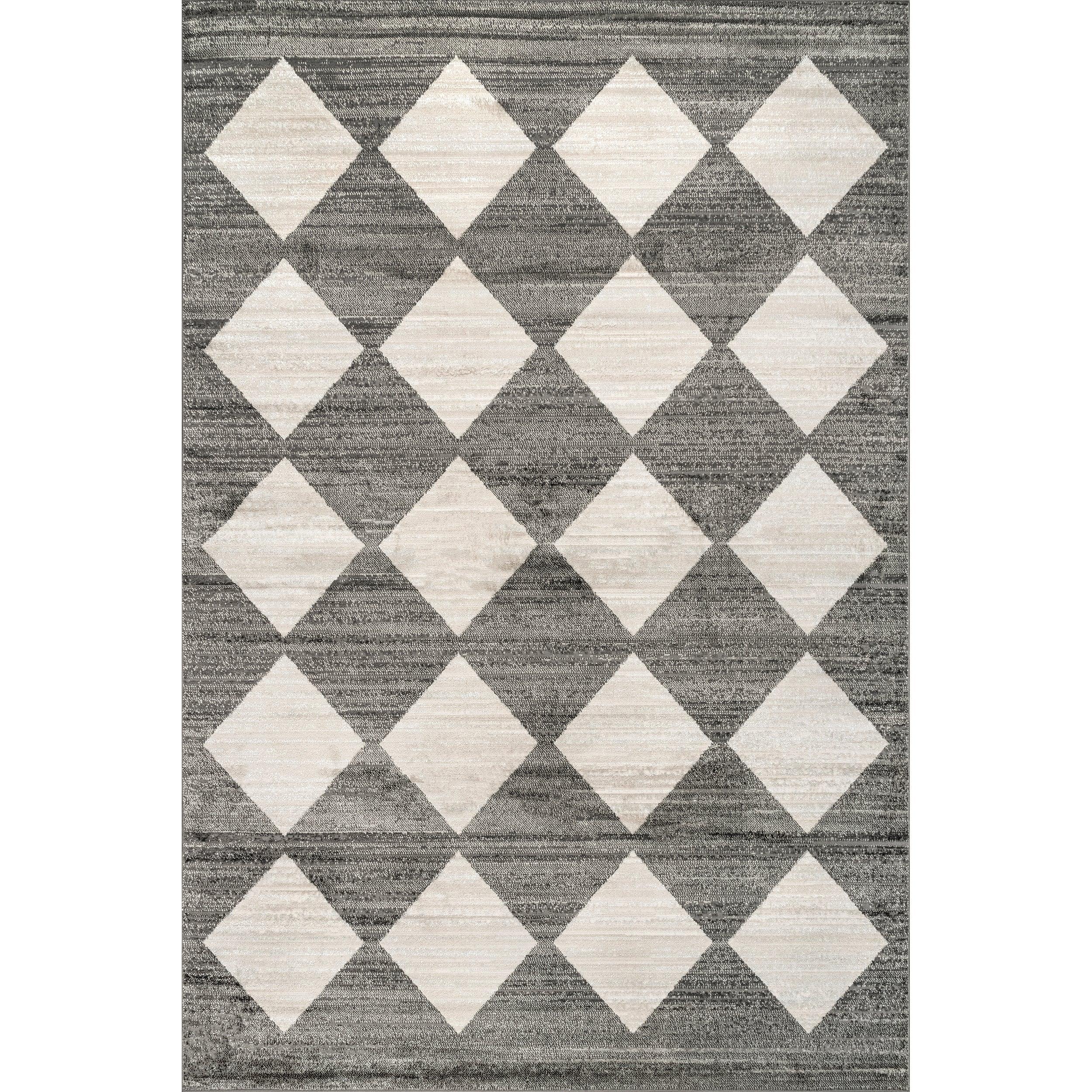 Gianna Contemporary Geometric Checker Tile Area Rug - Frankwebs