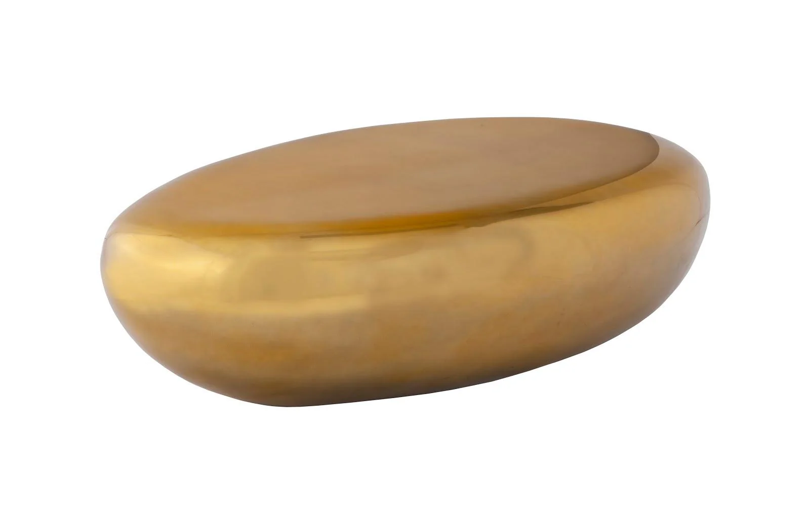 River Stone Coffee Table, Large, Liquid Gold - Frankwebs