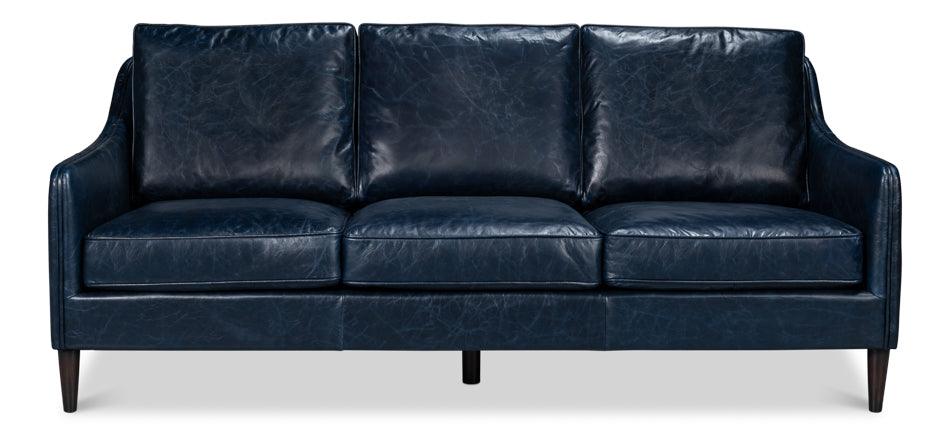 Alehandro Leather Sofa - Chateau Blue - Frankwebs