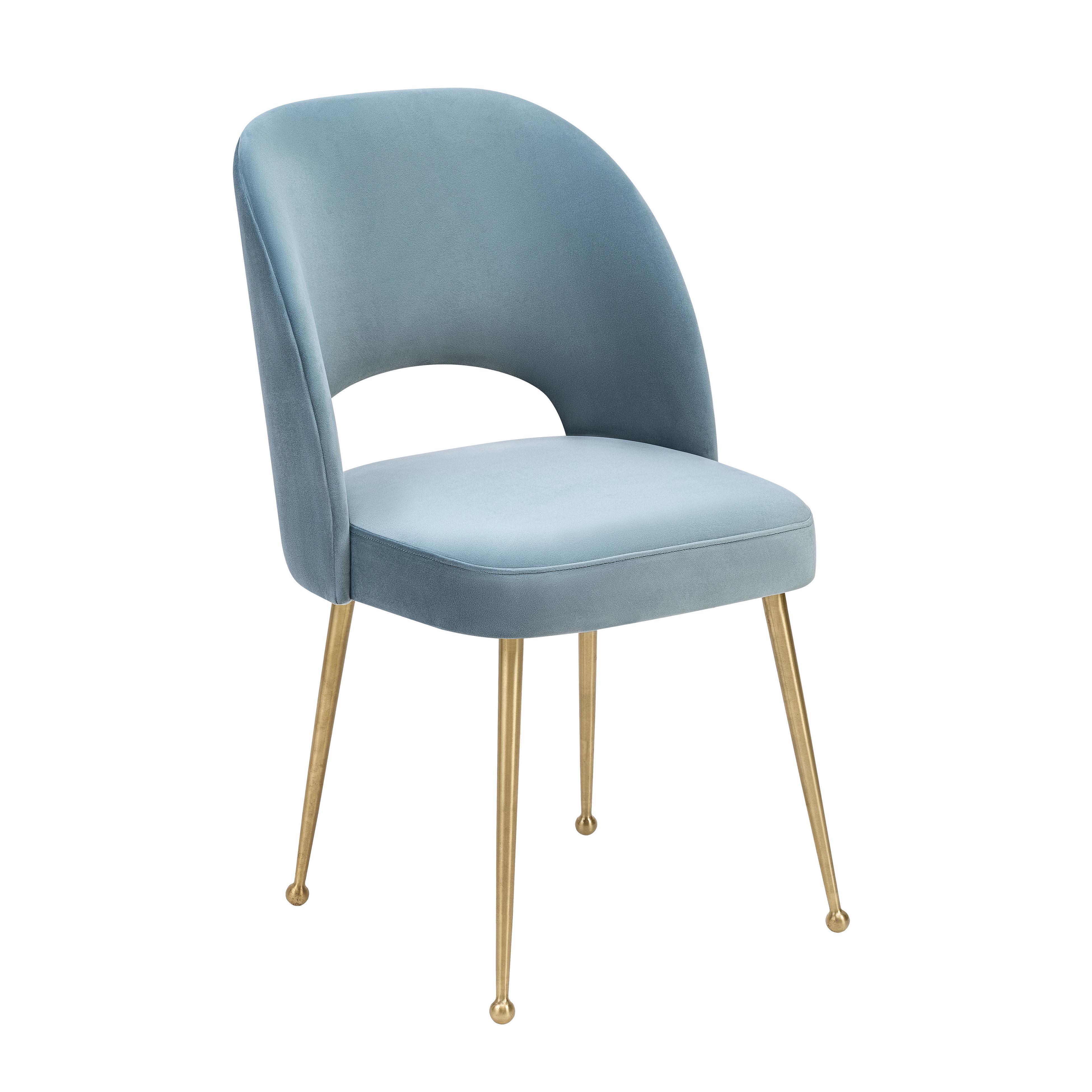 Swell Sea Blue Velvet Chair - Frankwebs