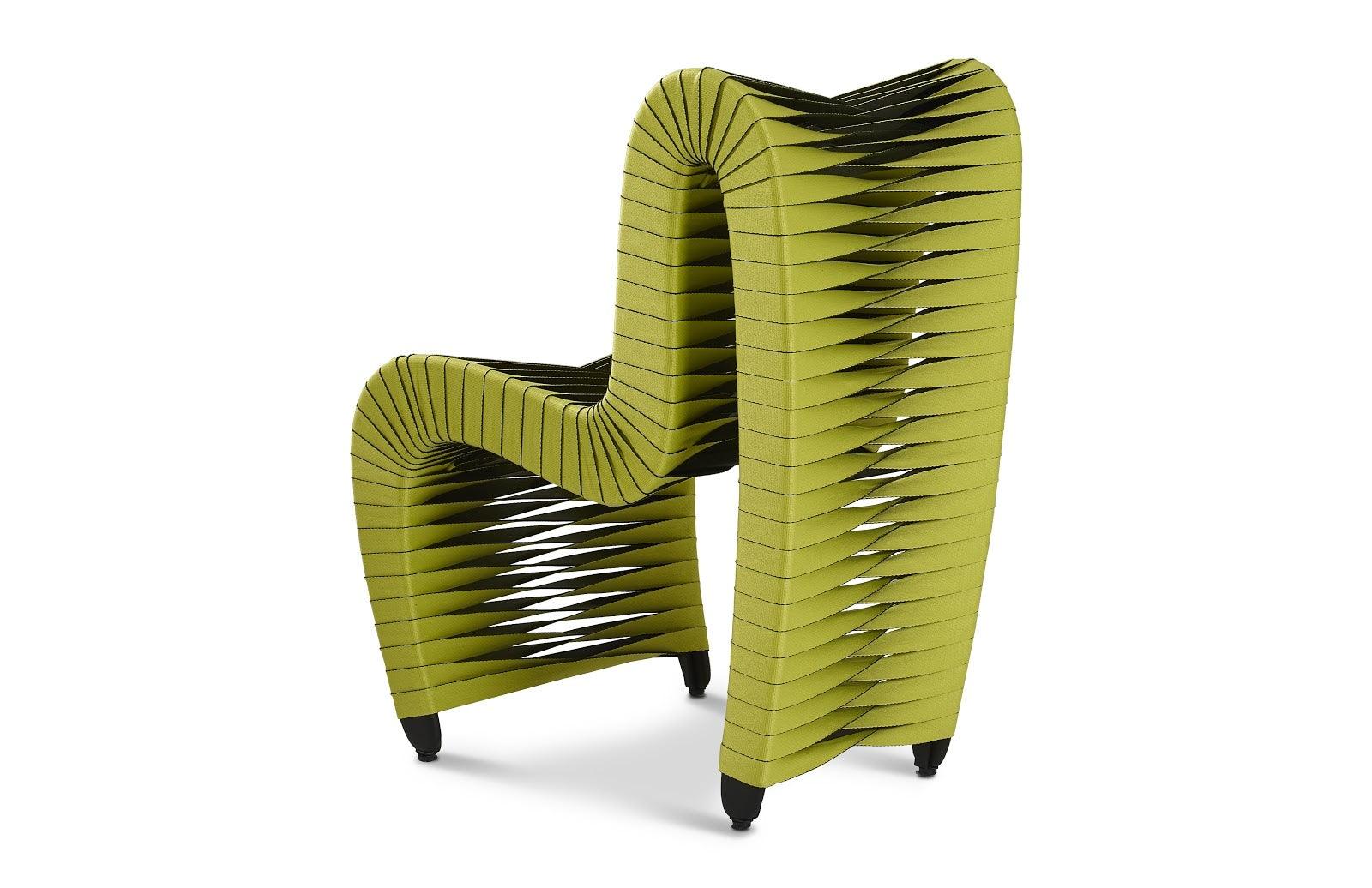 Seat Belt Dining Chair, Green - Frankwebs