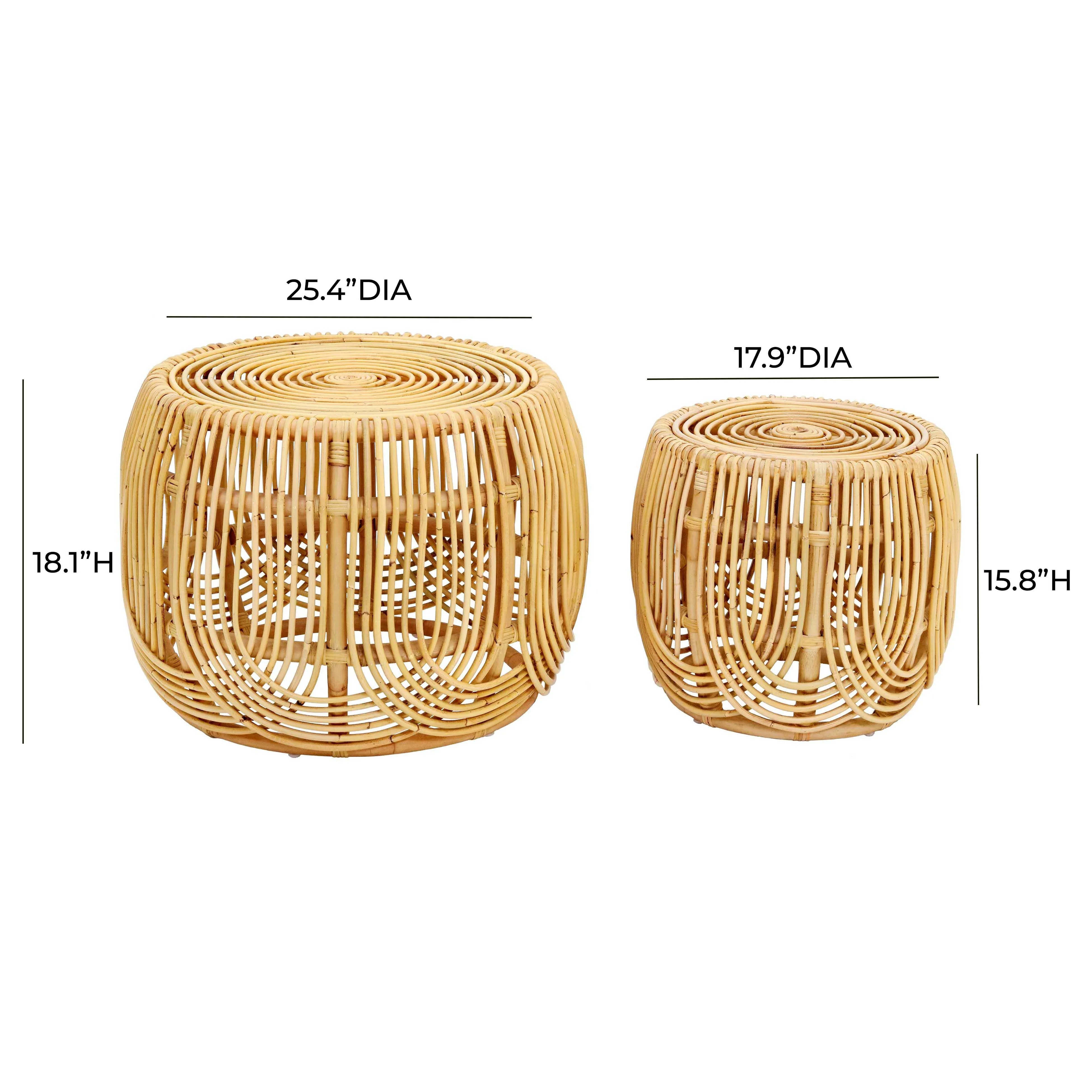 Azrina Rattan Nesting Tables - Frankwebs
