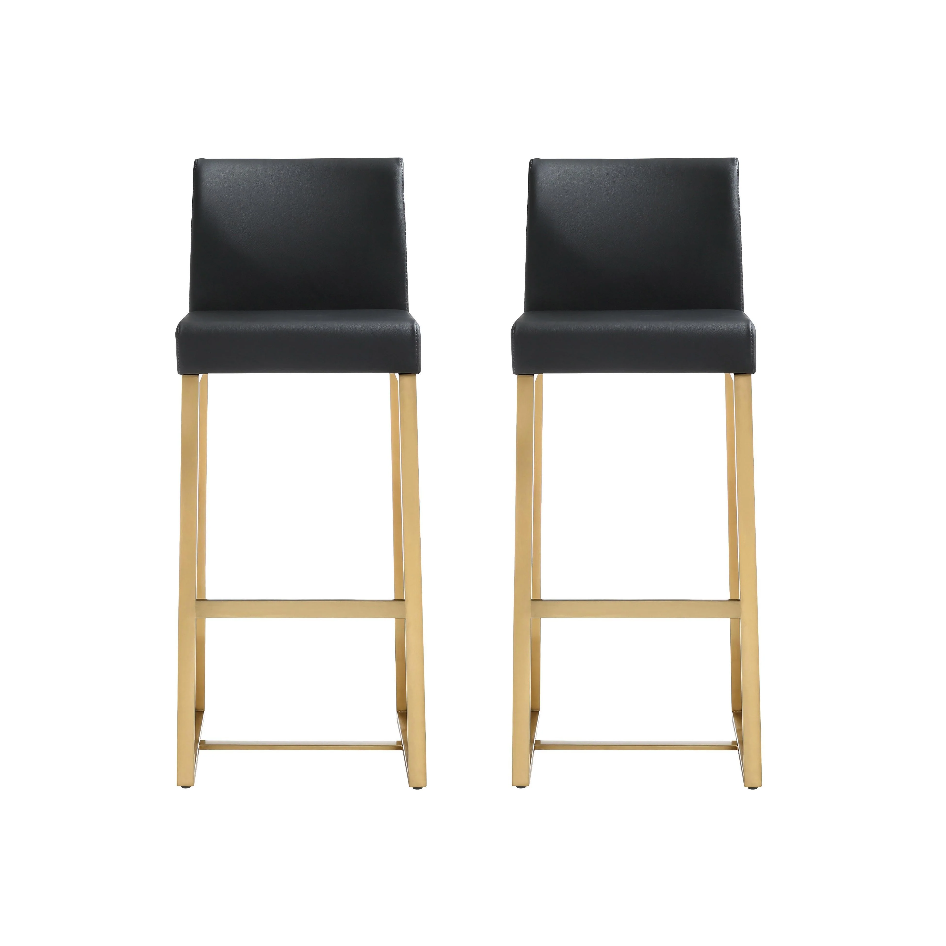 Denmark Black Gold Steel Barstool (Set of 2) - Frankwebs