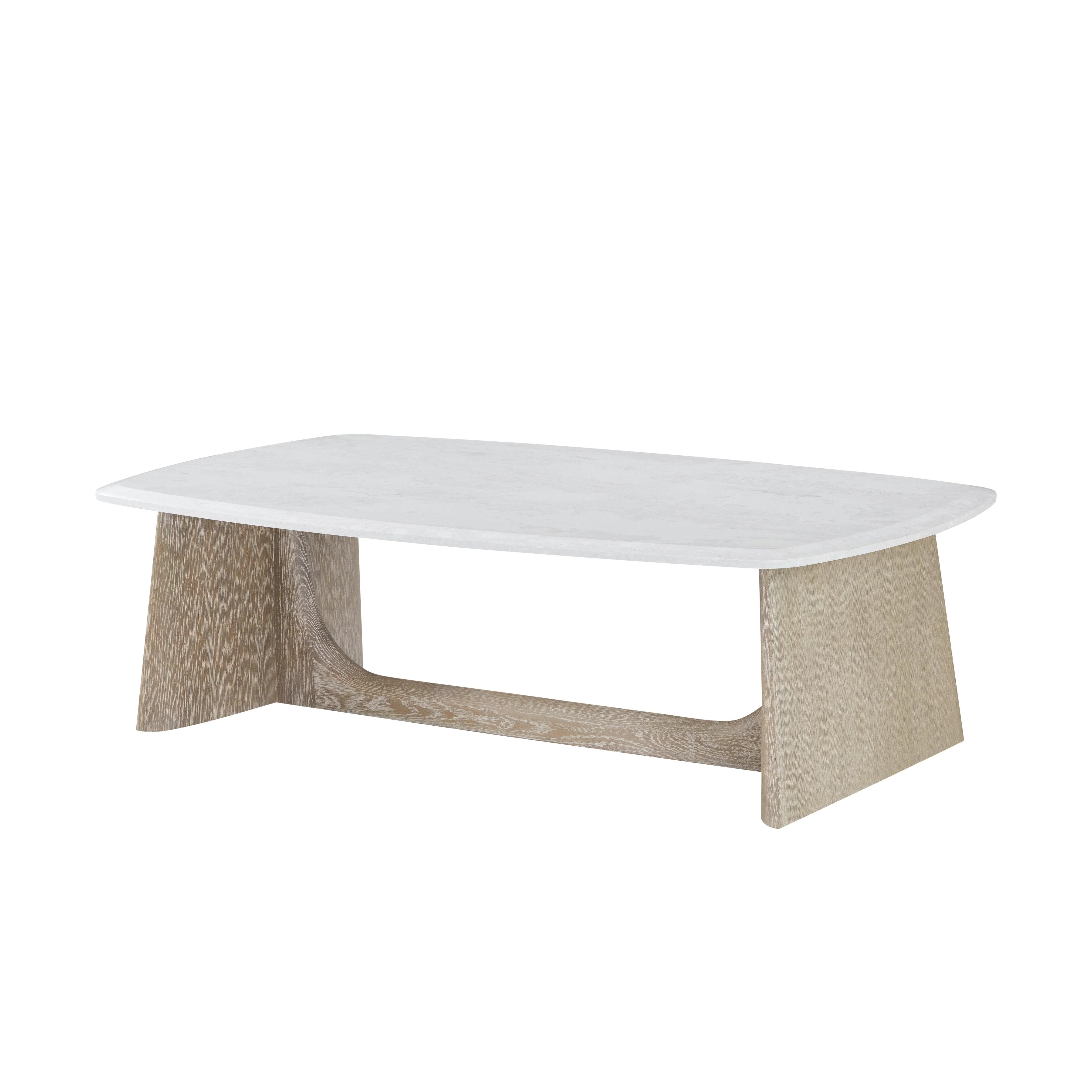 Repose Wooden Coffee Table Marble Top - Frankwebs