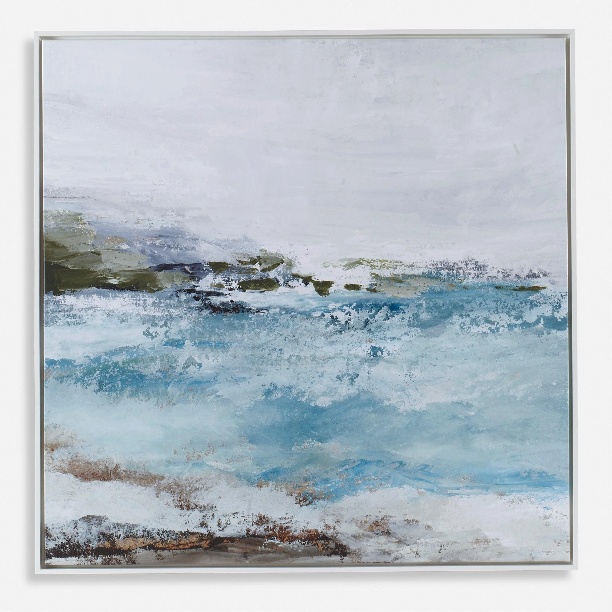 Blue Essence Coastal Framed Canvas - Frankwebs