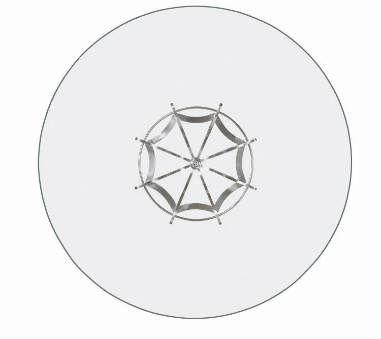 Omni Metal Dining Table Base With Glass Top - Frankwebs