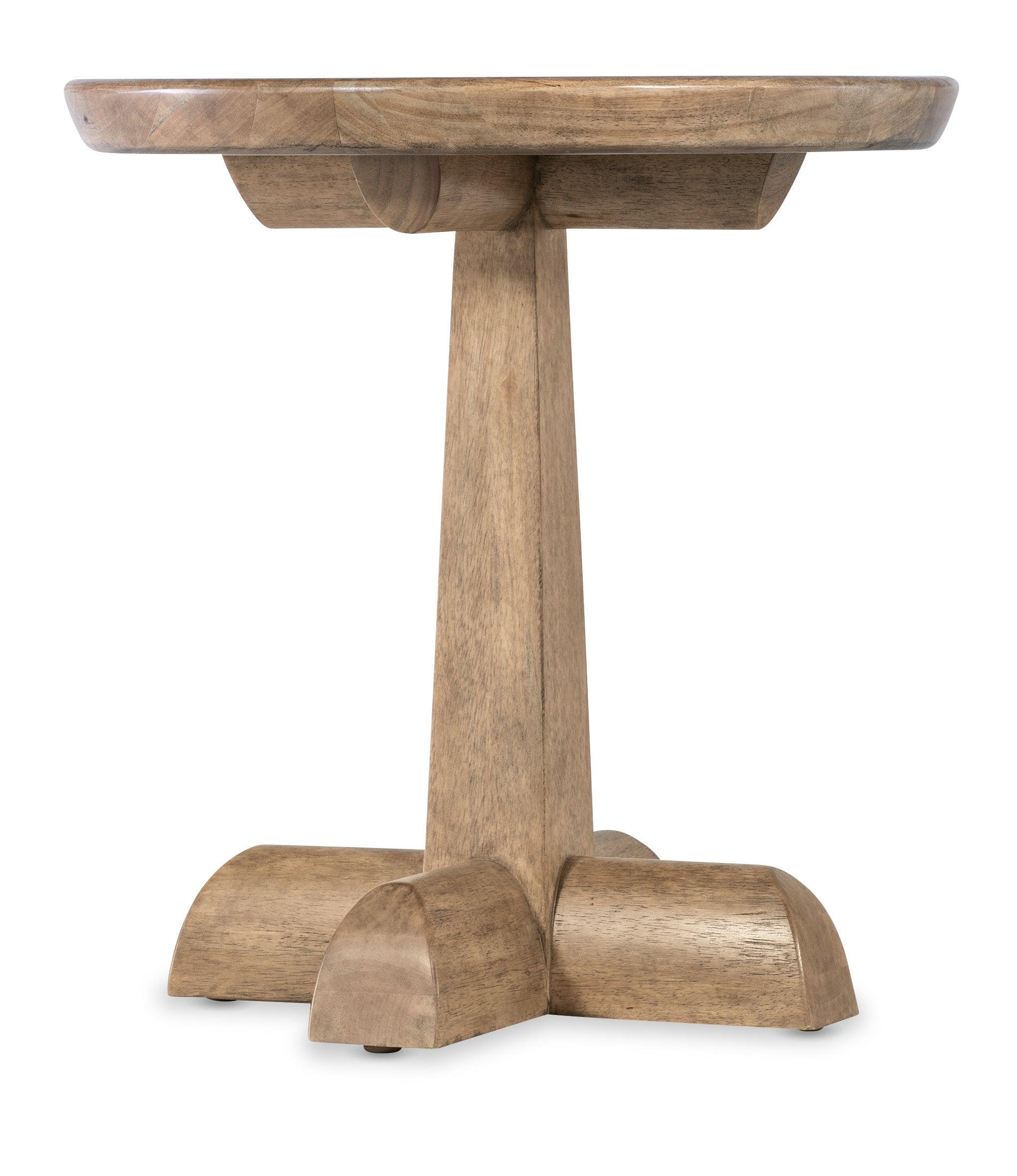 Vineyard Row Round Pedestal End Table - Frankwebs