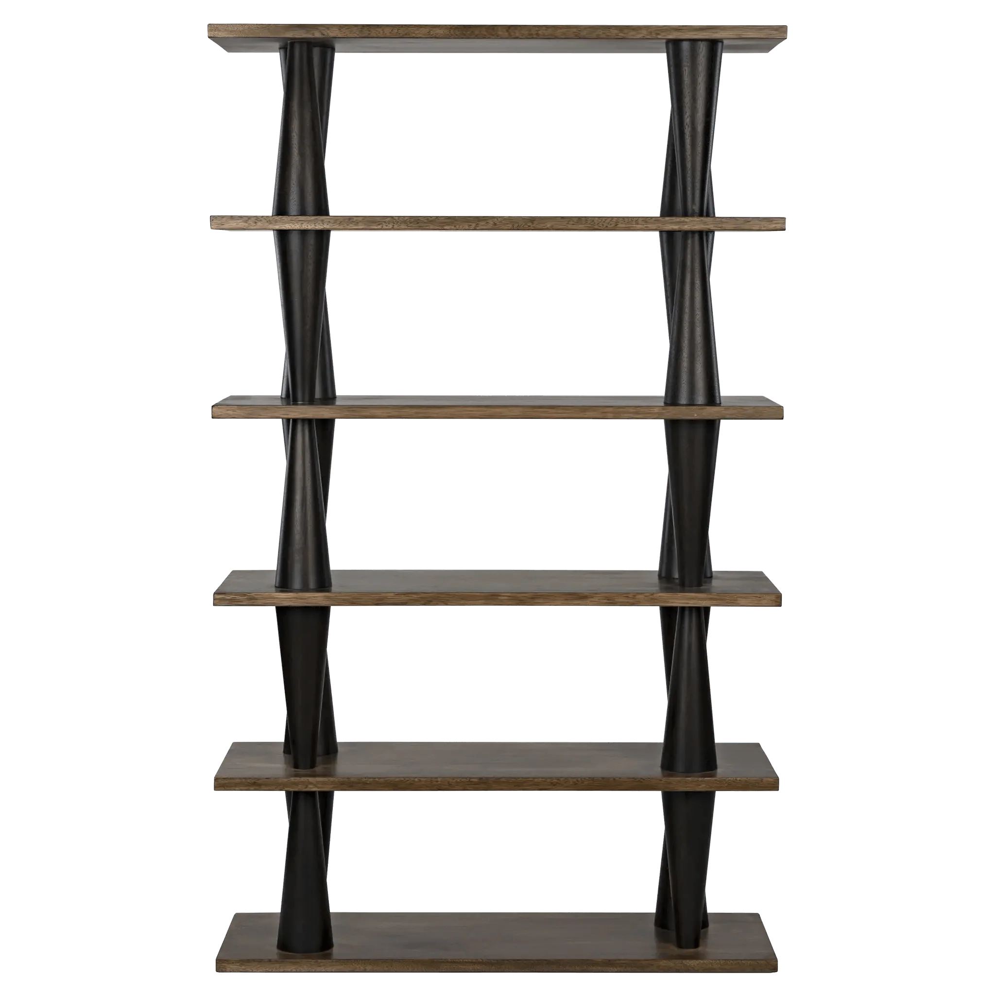 Mood Bookcase, Ebony and Dark Walnut - Frankwebs