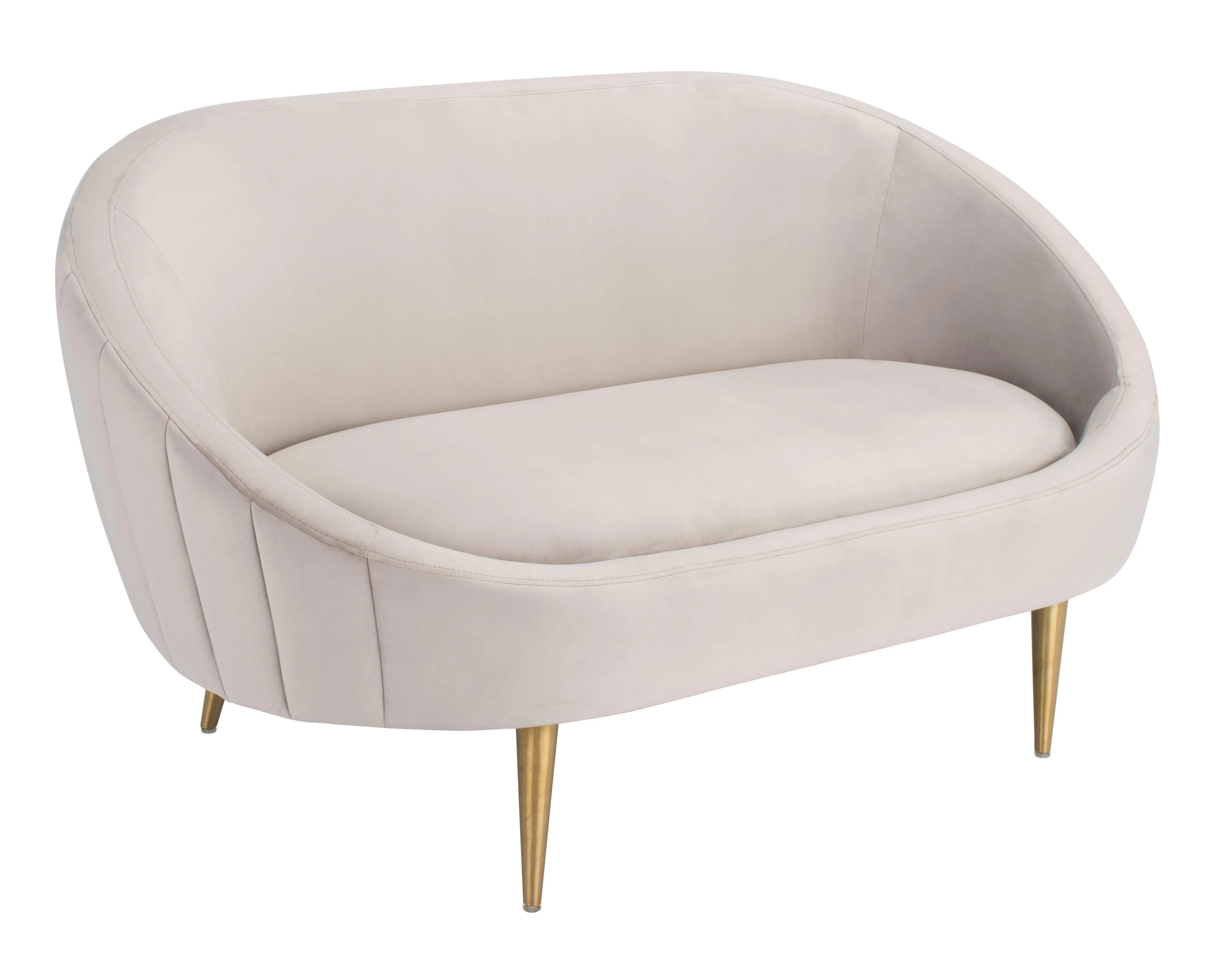 RAZIA CHANNEL TUFTED TUB LOVESEAT - Frankwebs