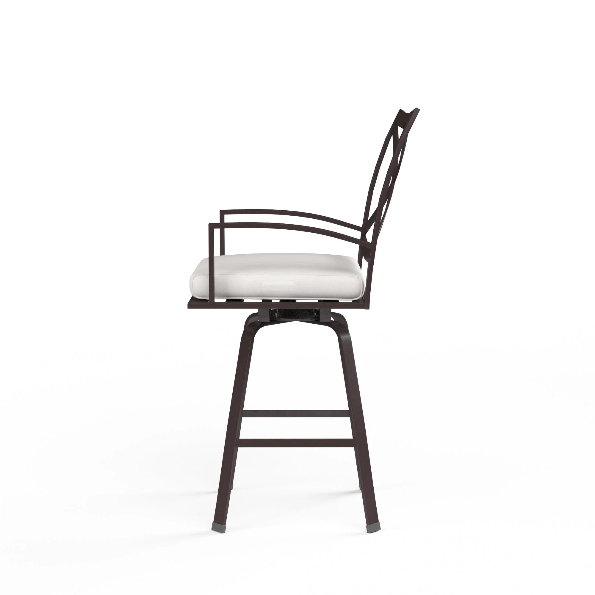 La Jolla Swivel Barstool in Canvas Flax w/ Self Welt - Frankwebs