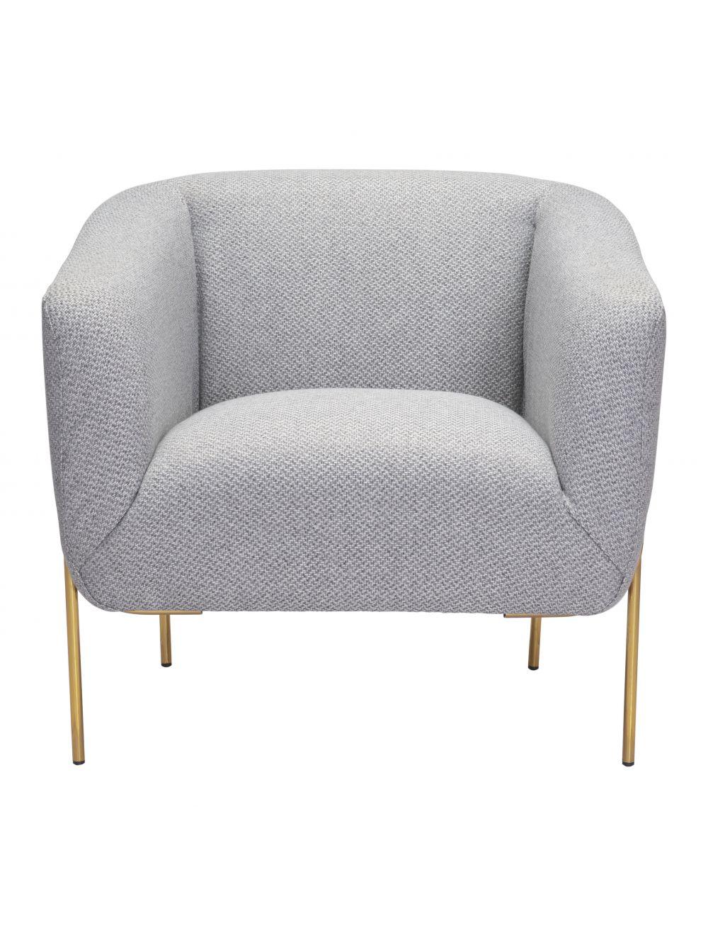 Micaela Arm Chair Gray & Gold - Frankwebs