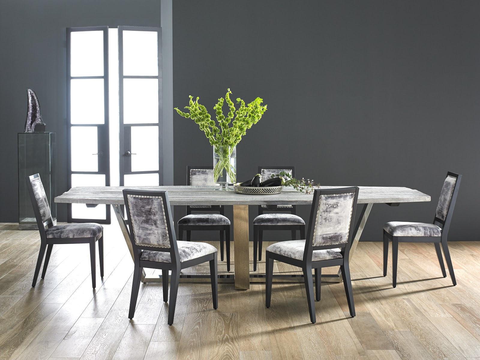Mesmerize Dining Chair, Mist Gray, Gray Wooden Legs - Frankwebs