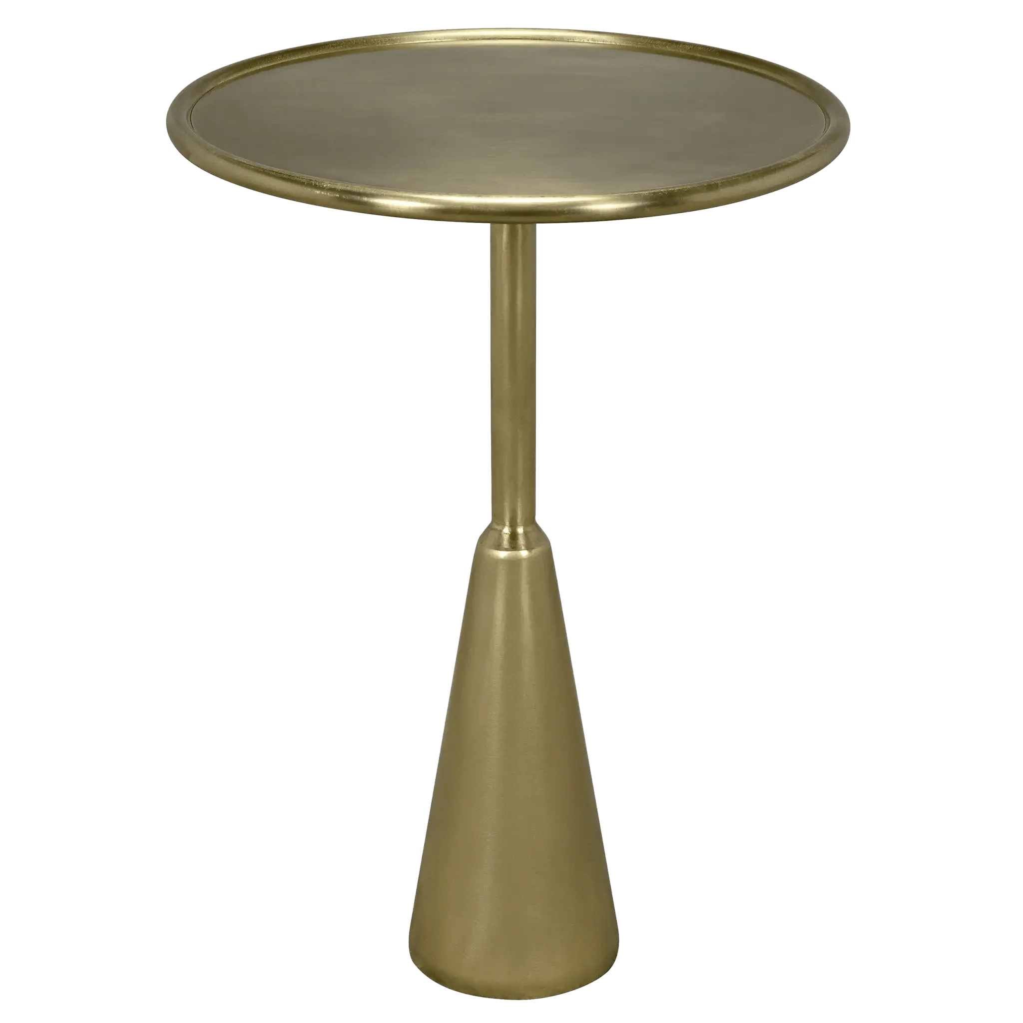 Hiro Side Table, Metal with Brass Finish - Frankwebs
