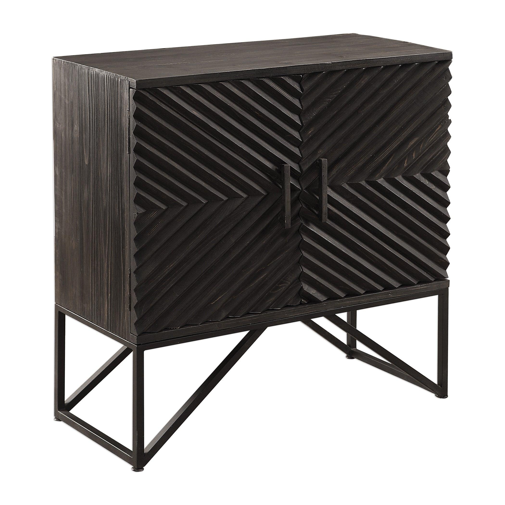 Zadie Ebony Accent Cabinet - Frankwebs