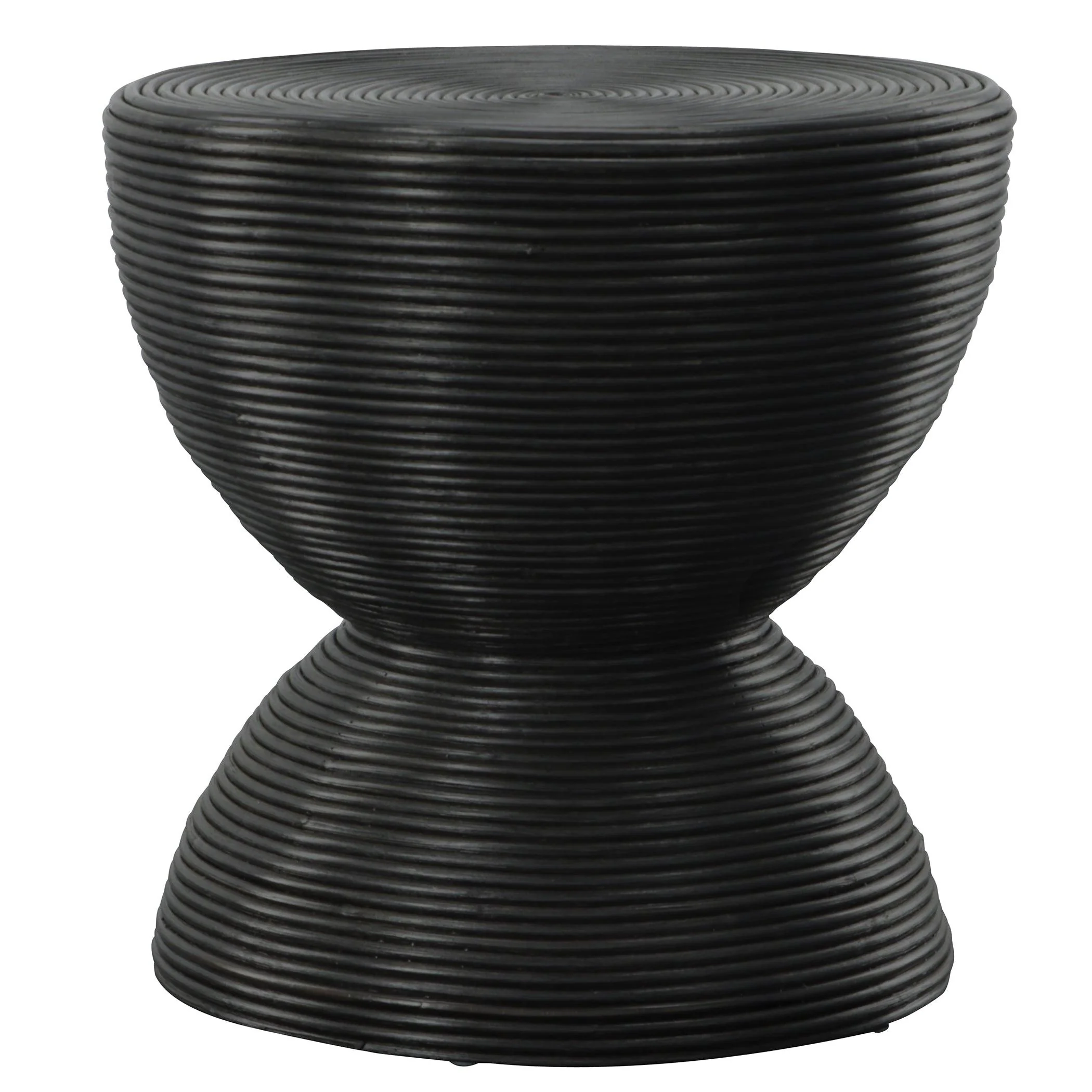 Bongo Black Rattan Side Table - Frankwebs