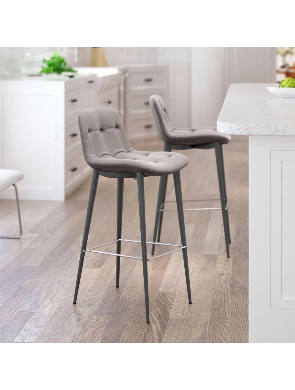 Tangiers Bar Chair (Set of 2) Taupe - Frankwebs