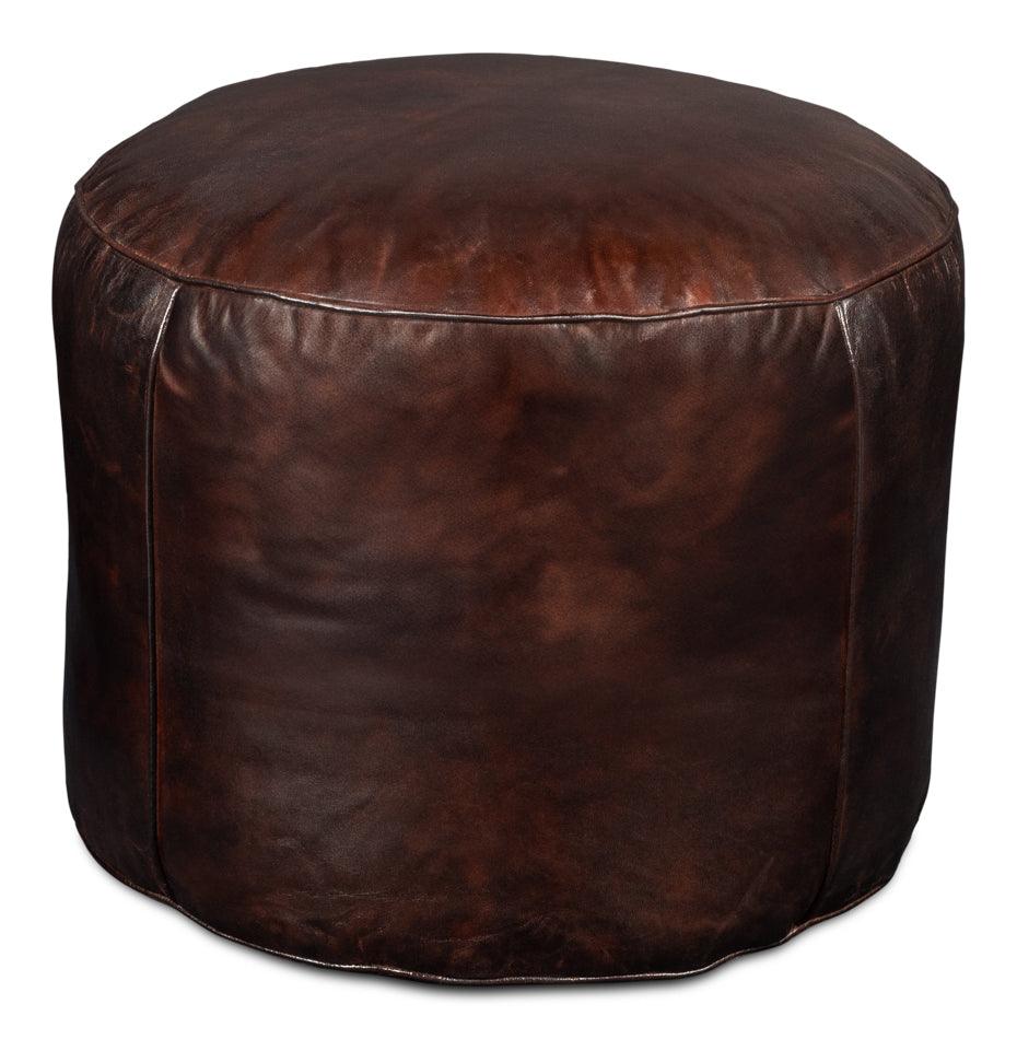 Soccerball Stool - Dark Brown Leather - Frankwebs